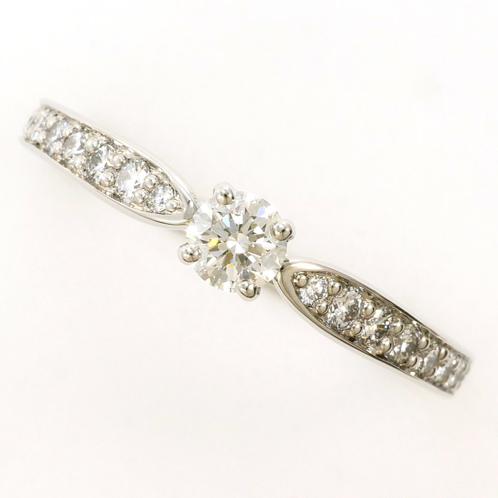 Tiffany & Co. Harmony PT950 Platinum Ring with One 0.19ct VVS1 Diamond, Approximately 2.9g Total Wei