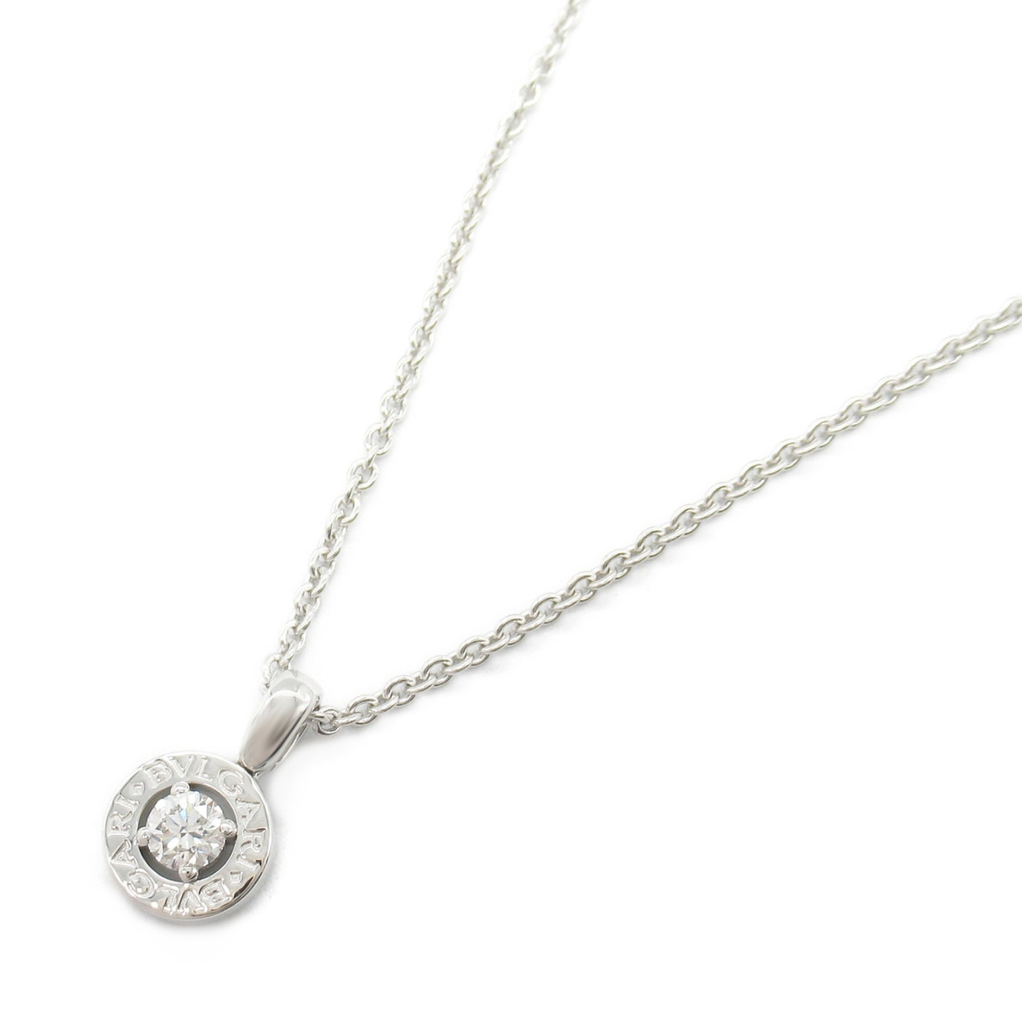 BVLGARI Necklace 1PD Jewelry K18WG (White Gold) Diamond Women\'s Clear