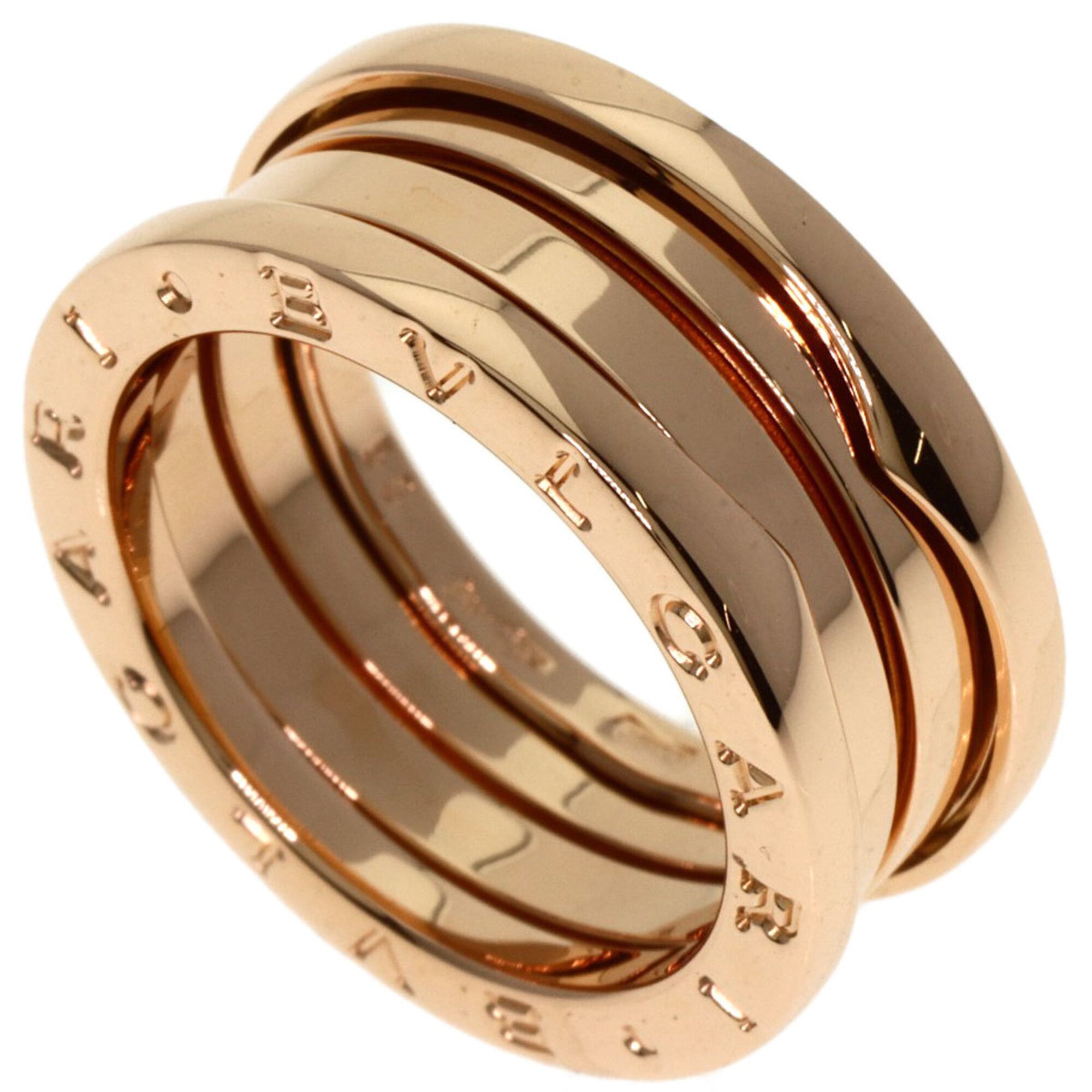BVLGARI B-zero1 3-band ring #53, 18K pink gold, women\'s.
