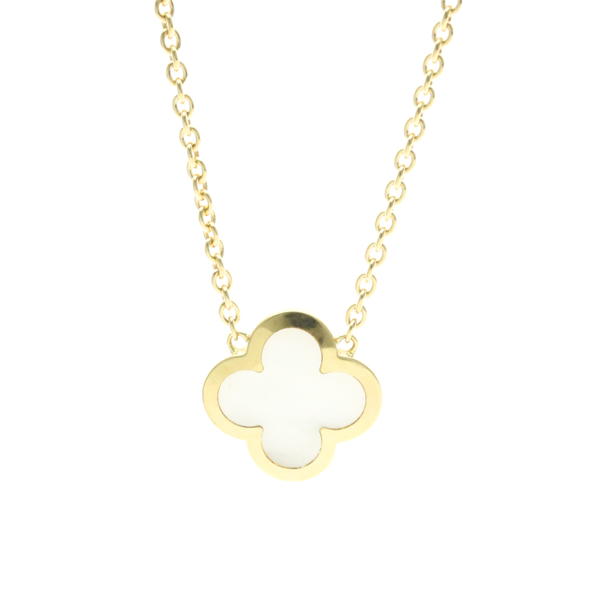 Van Cleef & Arpels Pure Alhambra Necklace Yellow Gold (18K) Mother Of Pearl Men,Women Fashion Pendan