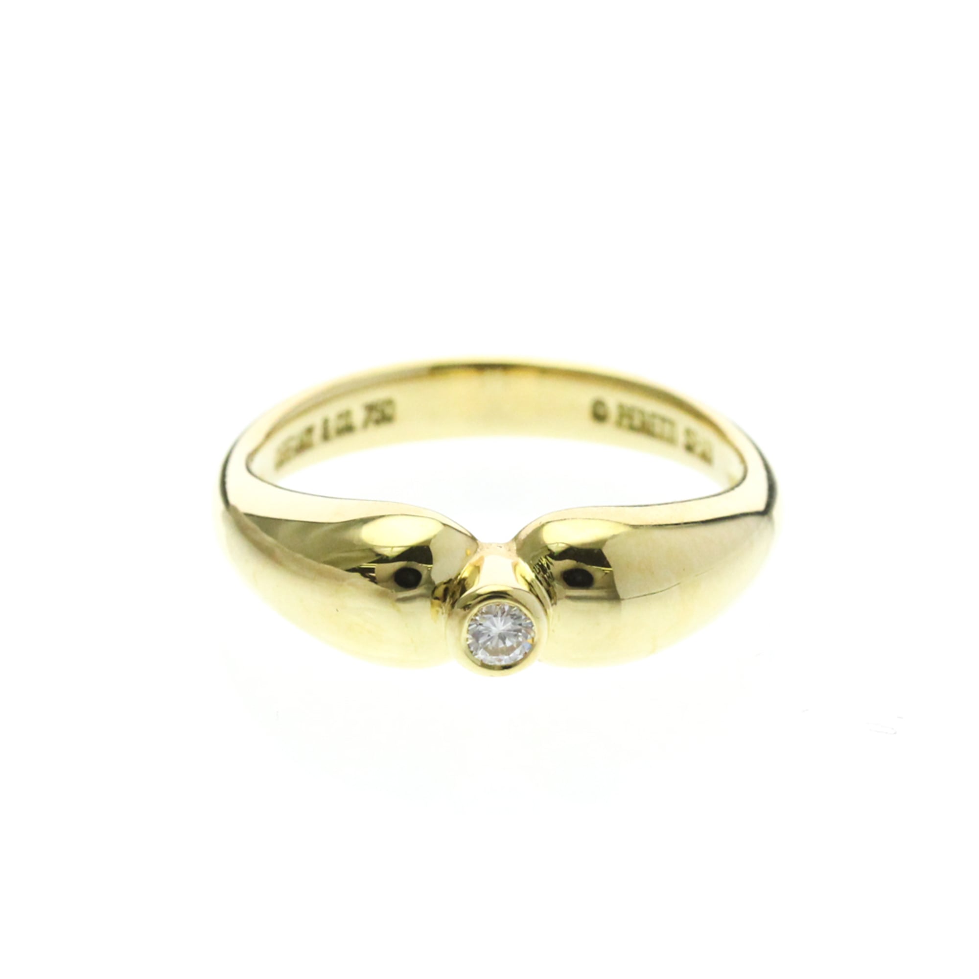 Tiffany Double Teardrop 1P Diamond Ring Yellow Gold (18K) Fashion Diamond Band Ring Gold