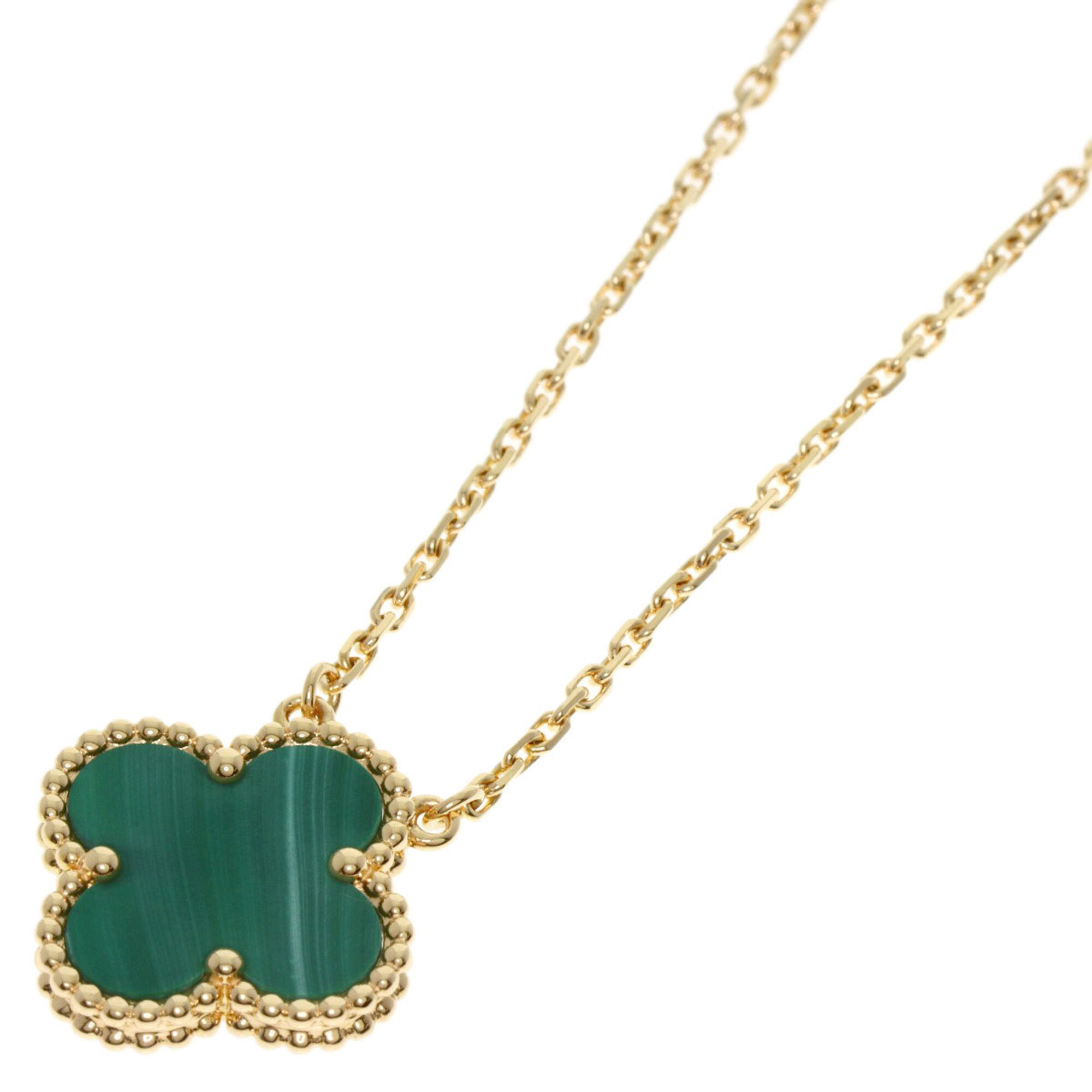 Van Cleef & Arpels Vintage Alhambra Malachite Necklace, 18K Yellow Gold, Women\'s