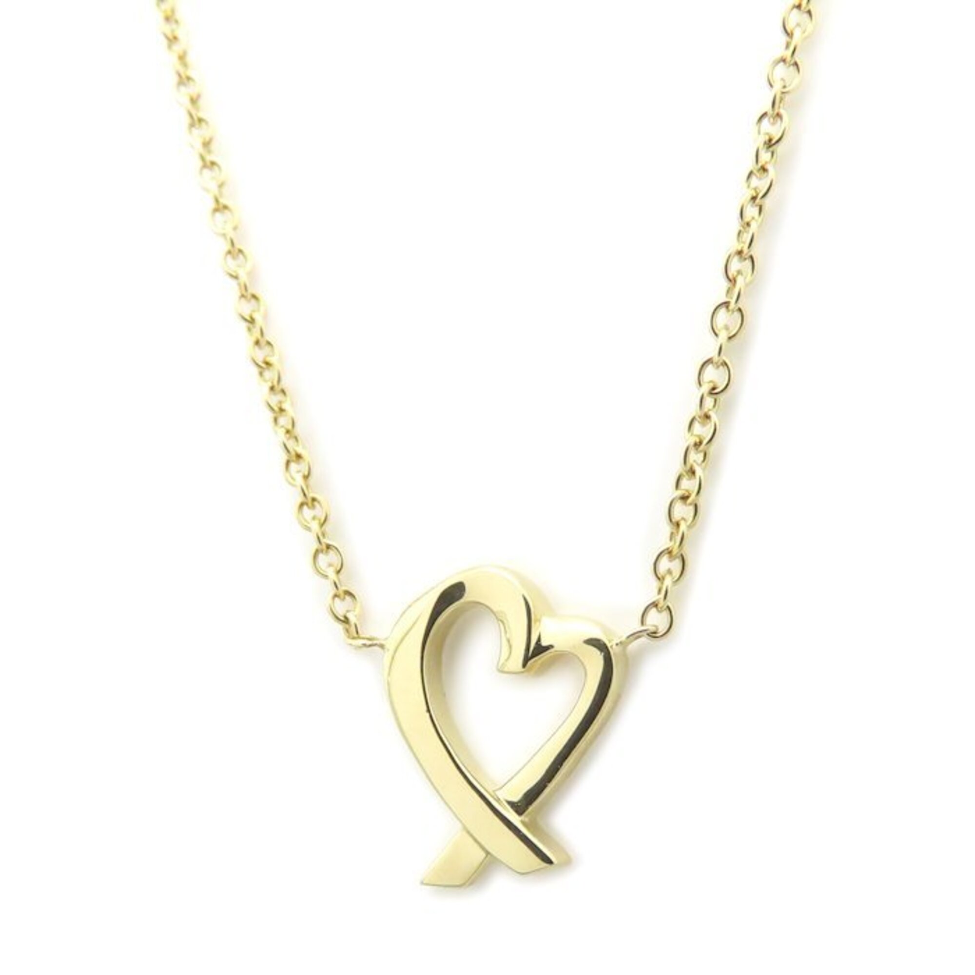 TIFFANY&Co. Tiffany Loving Heart Necklace, Paloma Picasso, K18YG, Women\'s, 295362
