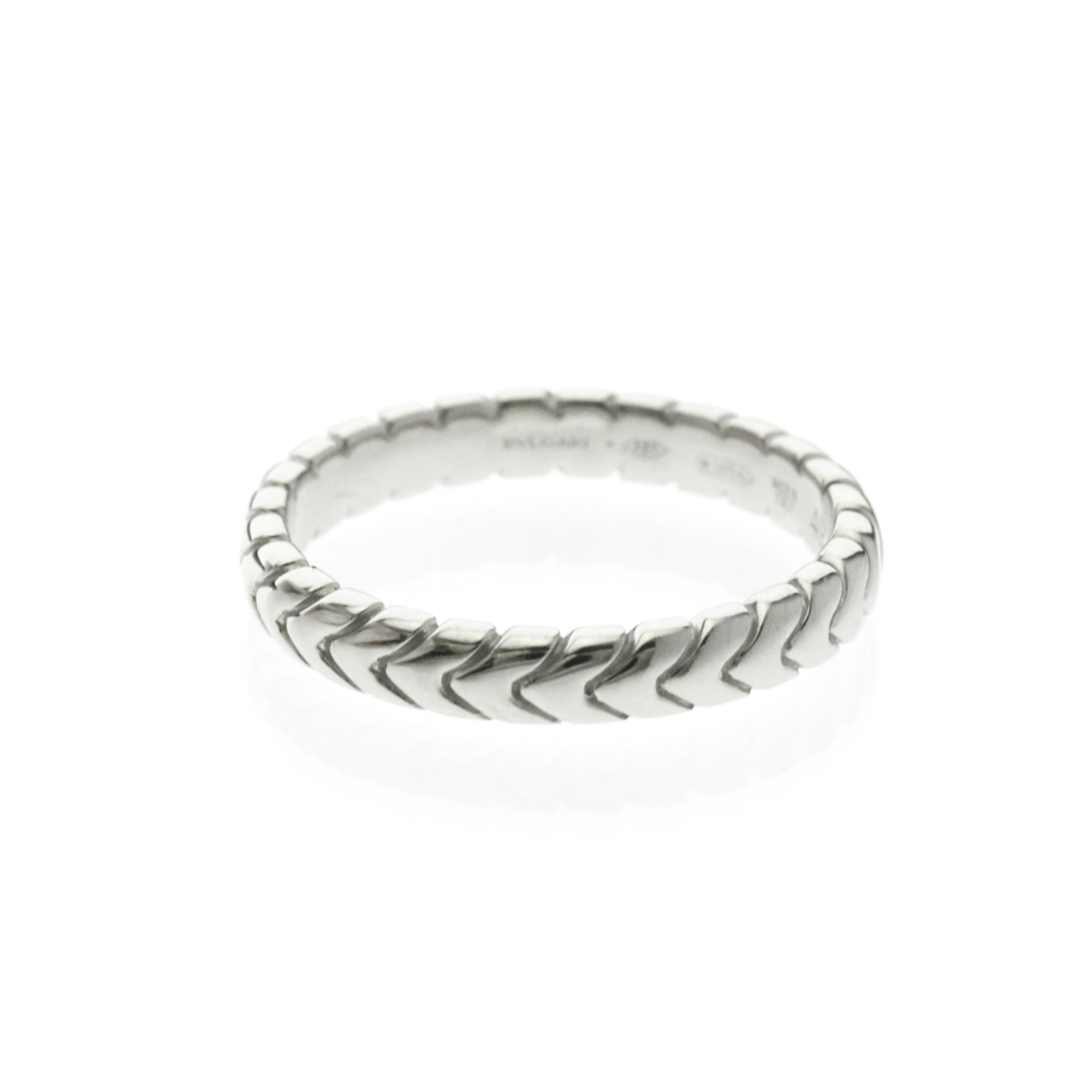 Bvlgari Spiga Ring Platinum Fashion No Stone Band Ring Silver