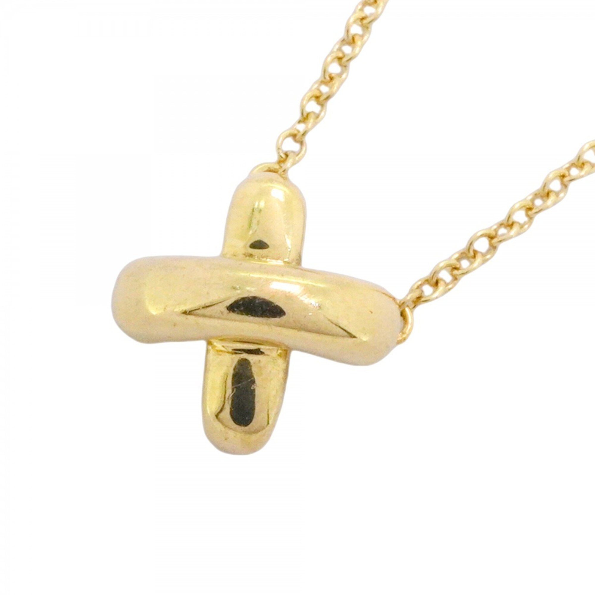 Tiffany & Co. Cross Stitch Necklace, 18K Yellow Gold, Women\'s