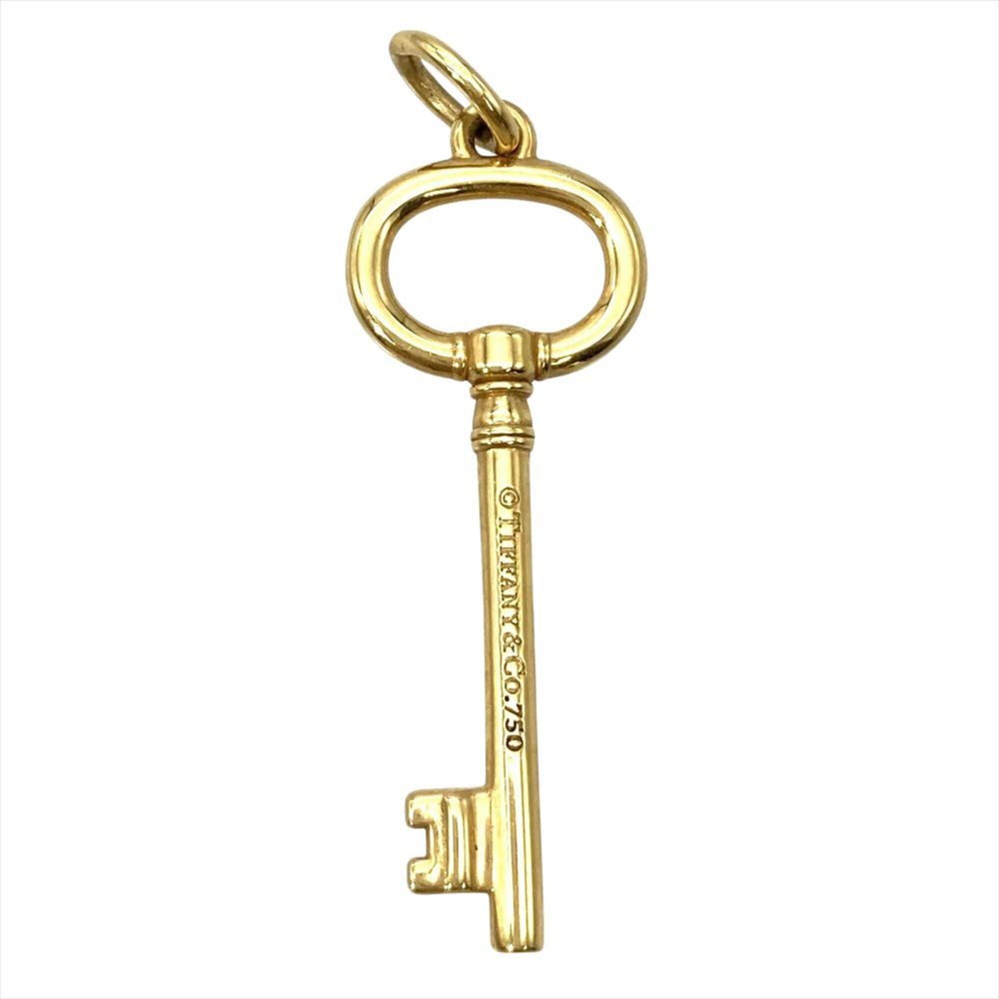 Tiffany & Co. Oval Key Pendant Top, 18K Yellow Gold, 3.1g, Women\'s.