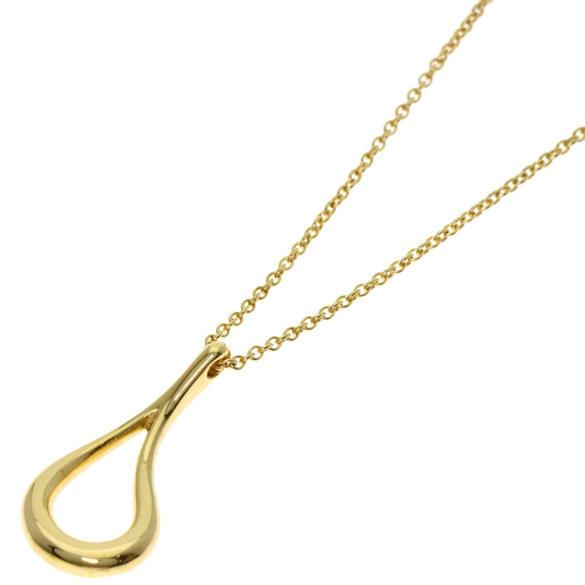 Tiffany & Co. Open Teardrop Necklace, 18K Yellow Gold, Women\'s.