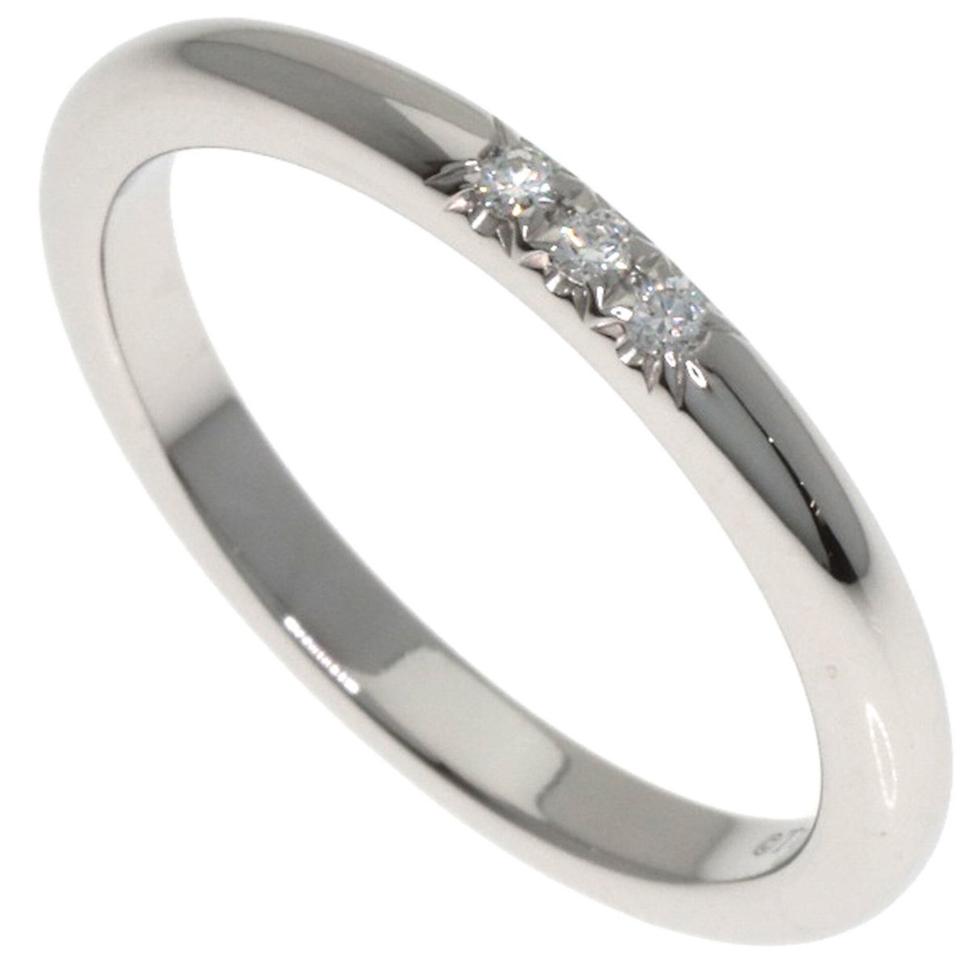 Tiffany & Co. Wedding 3-Diamond Ring, Platinum PT950, Women\'s.