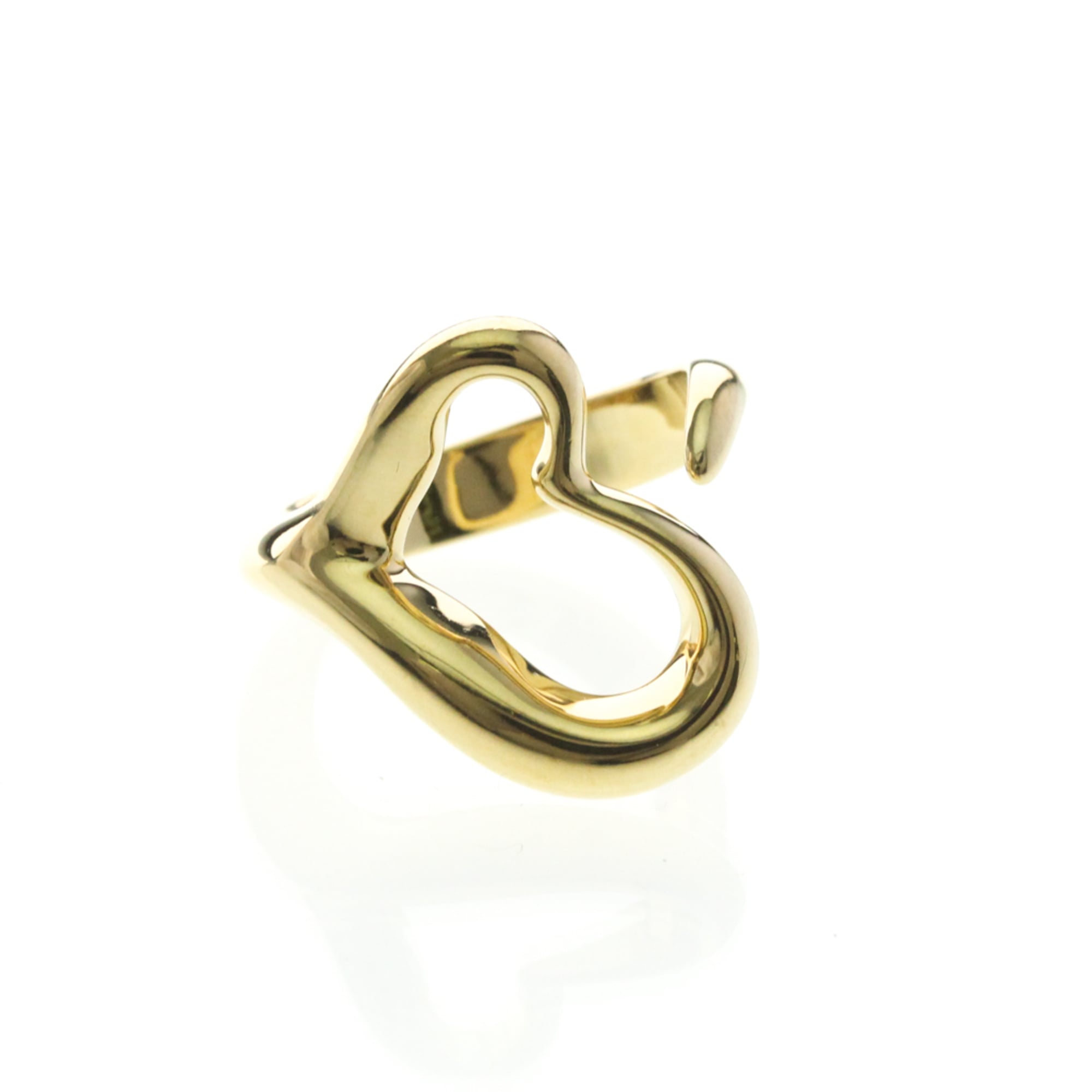 Tiffany Open Heart Yellow Gold (18K) Fashion No Stone Band Ring Gold