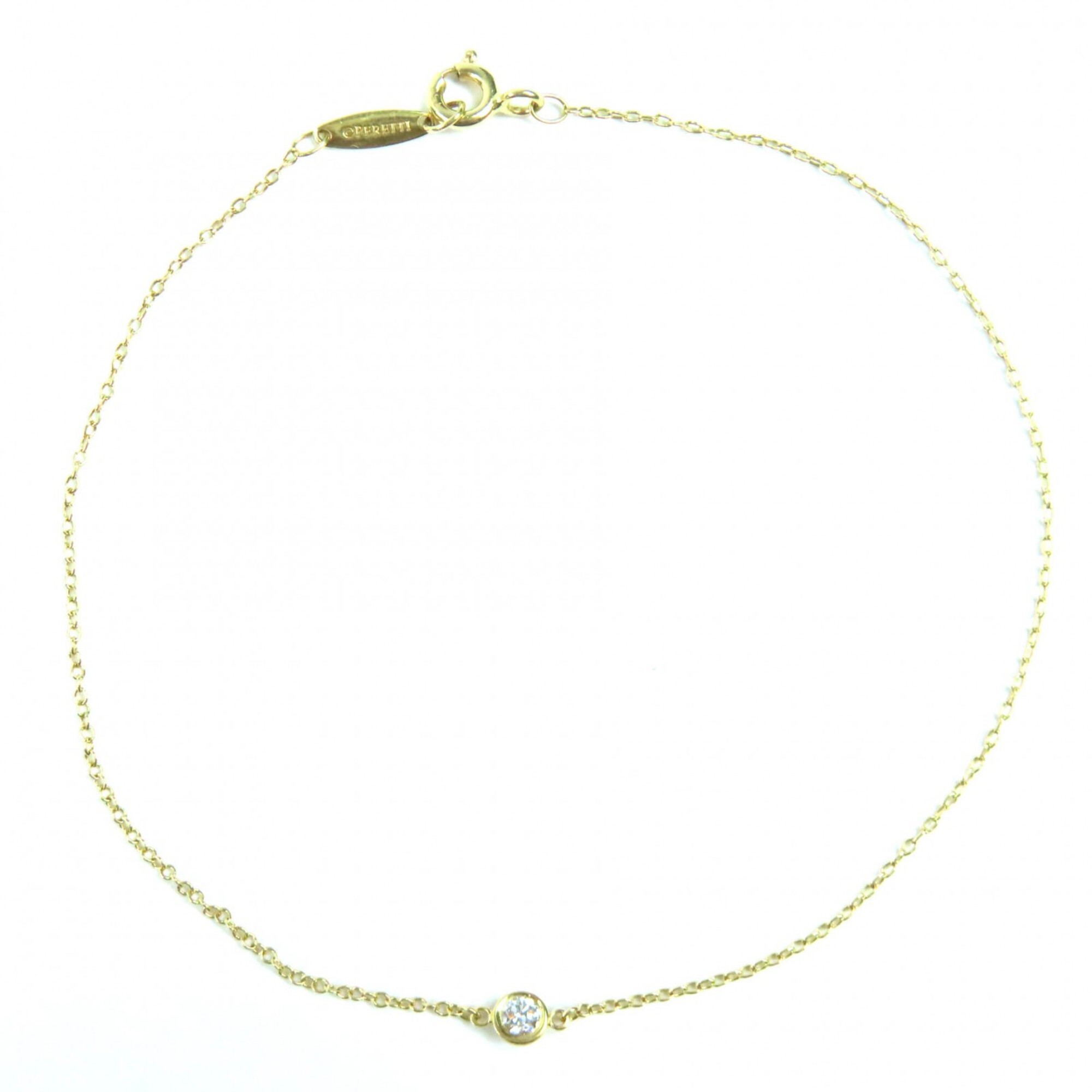 TIFFANY & Co. Tiffany Elsa Peretti By the Yard 750YG Diamond Bracelet (approx. 0.03ct, 3.72mm diamet