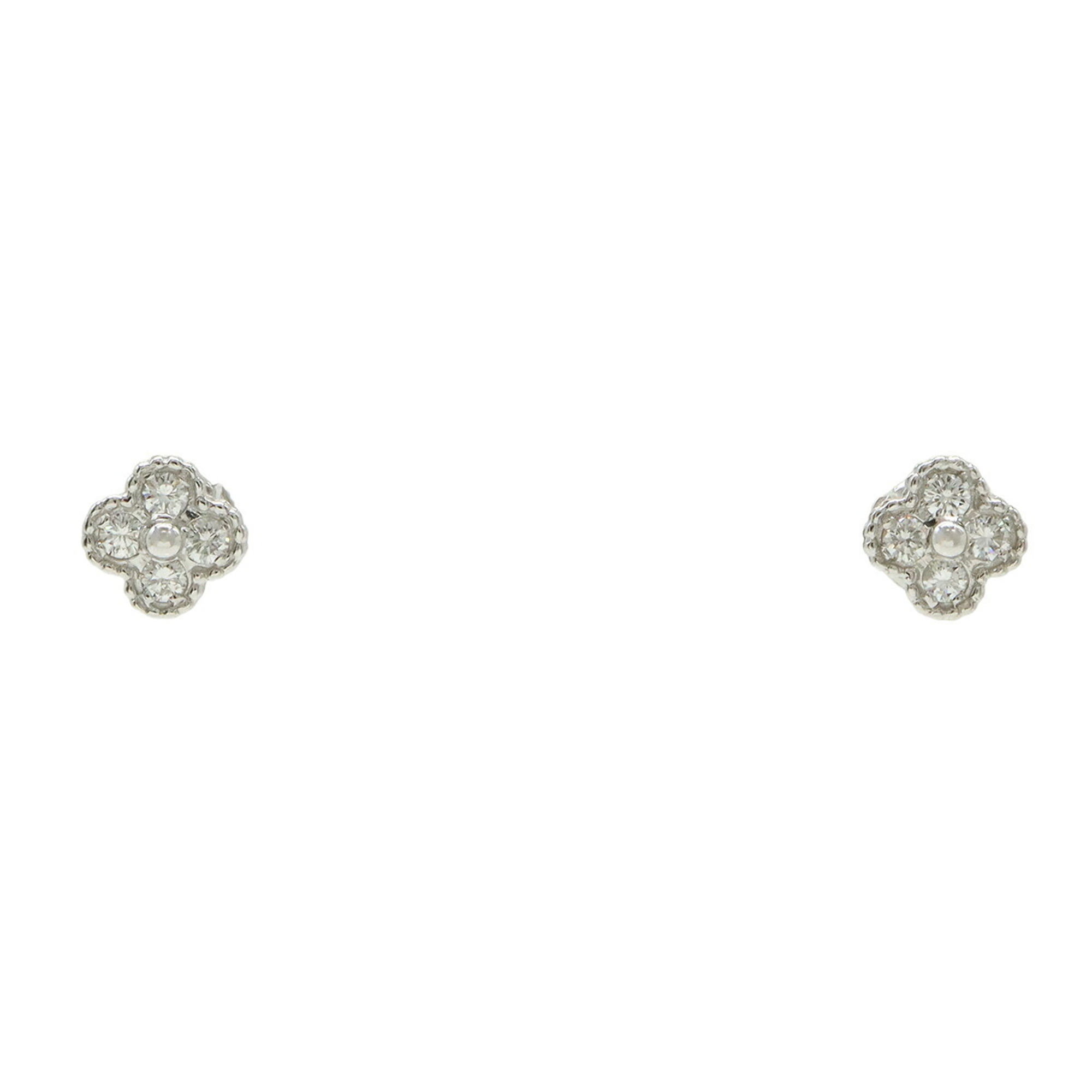 Van Cleef & Arpels Arno Earrings in 18K White Gold with 4 Diamonds