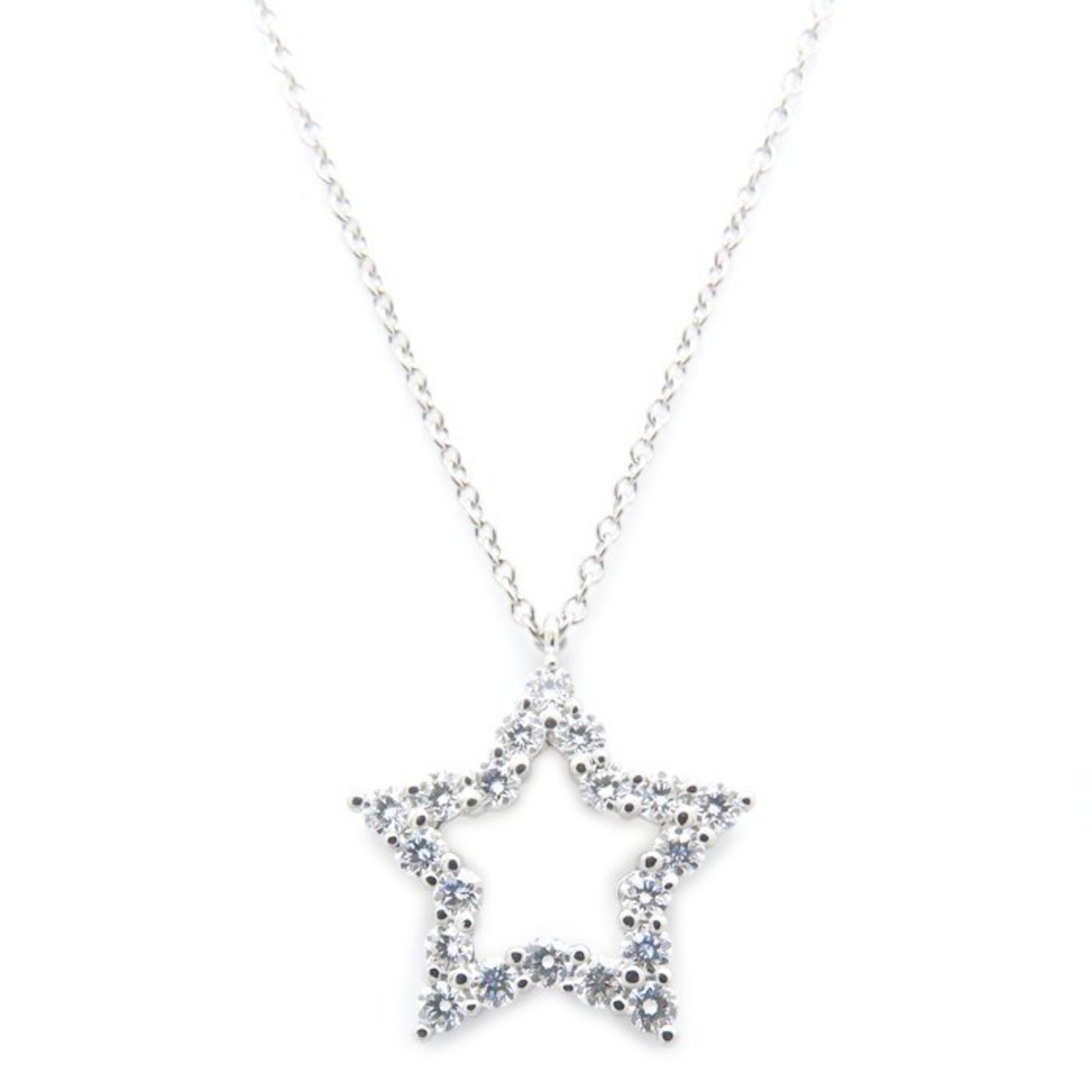 TIFFANY & Co. Tiffany Star Necklace with Diamonds, Pt950, Women\'s, 295168