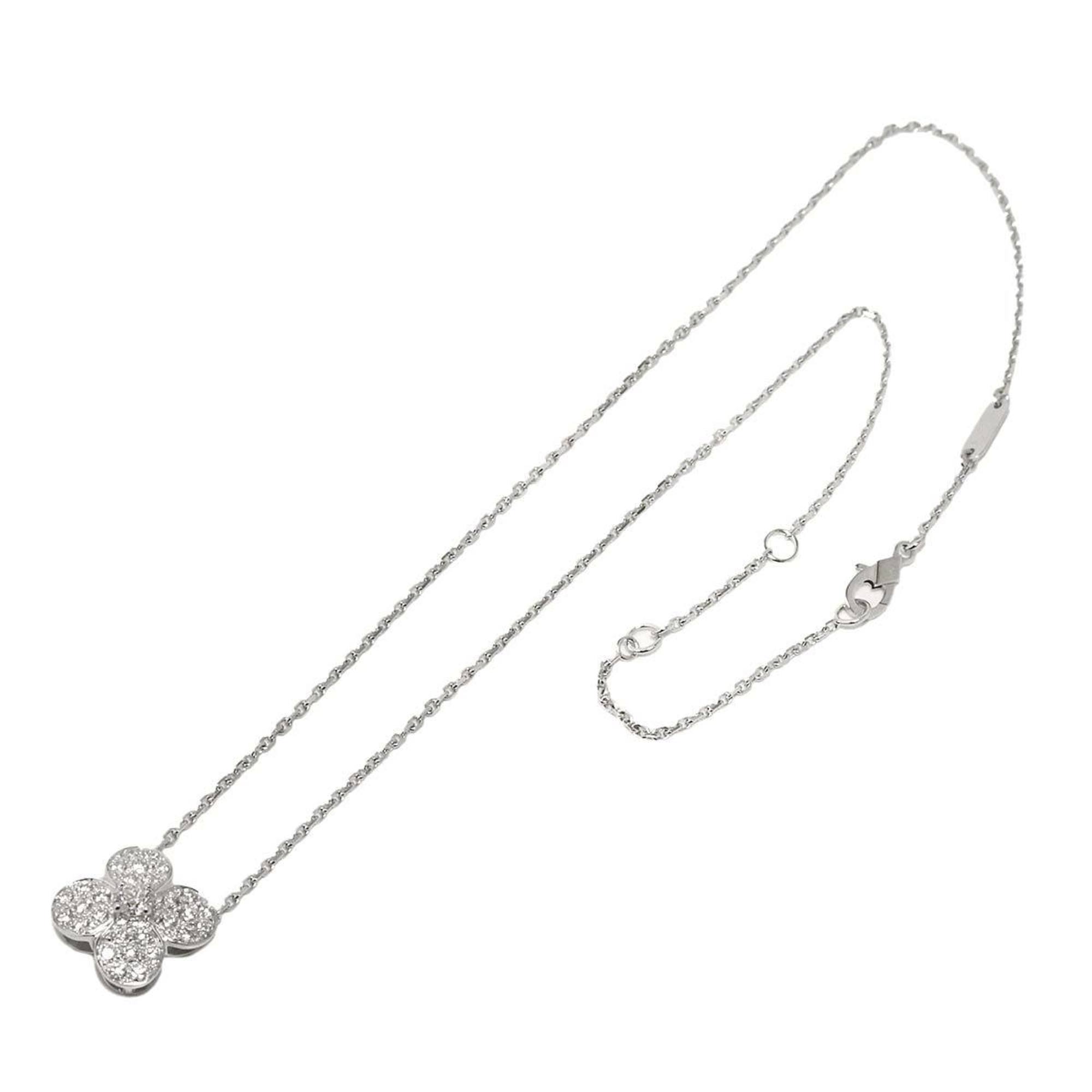 Van Cleef & Arpels Trefle Diamond Necklace, Large, 41cm, 18K WG (White Gold 750)