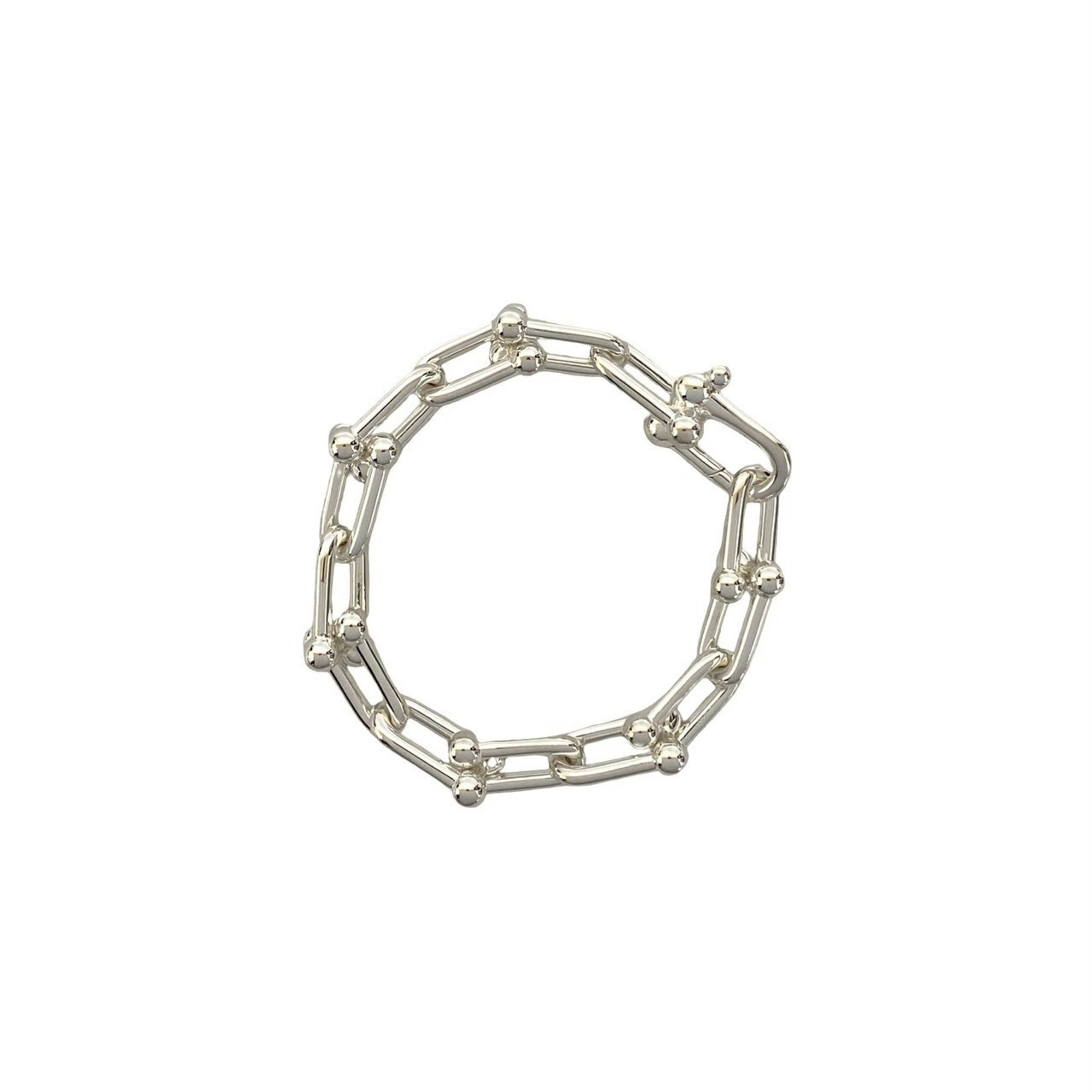 TIFFANY & Co. Tiffany HardWear Large Link Bracelet in Sterling Silver with a 925 Chain, 47259
