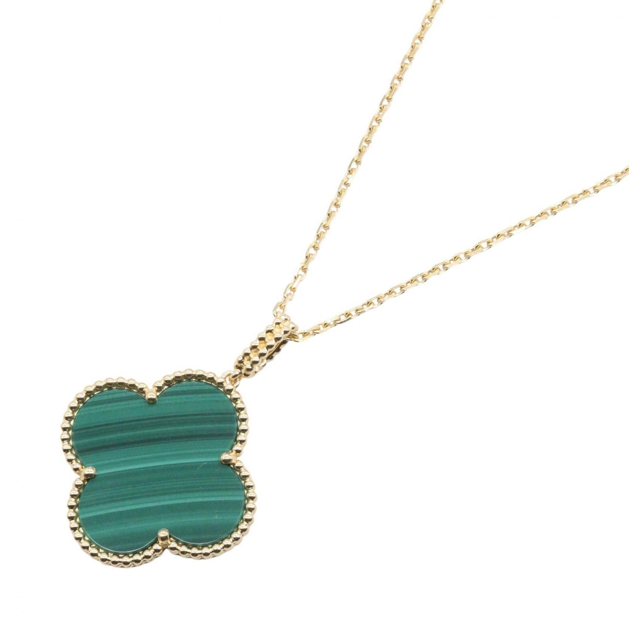 Van Cleef & Arpels Magic Alhambra Long Necklace, 18K (Yellow Gold), Malachite, Women\'s, Gold/Green