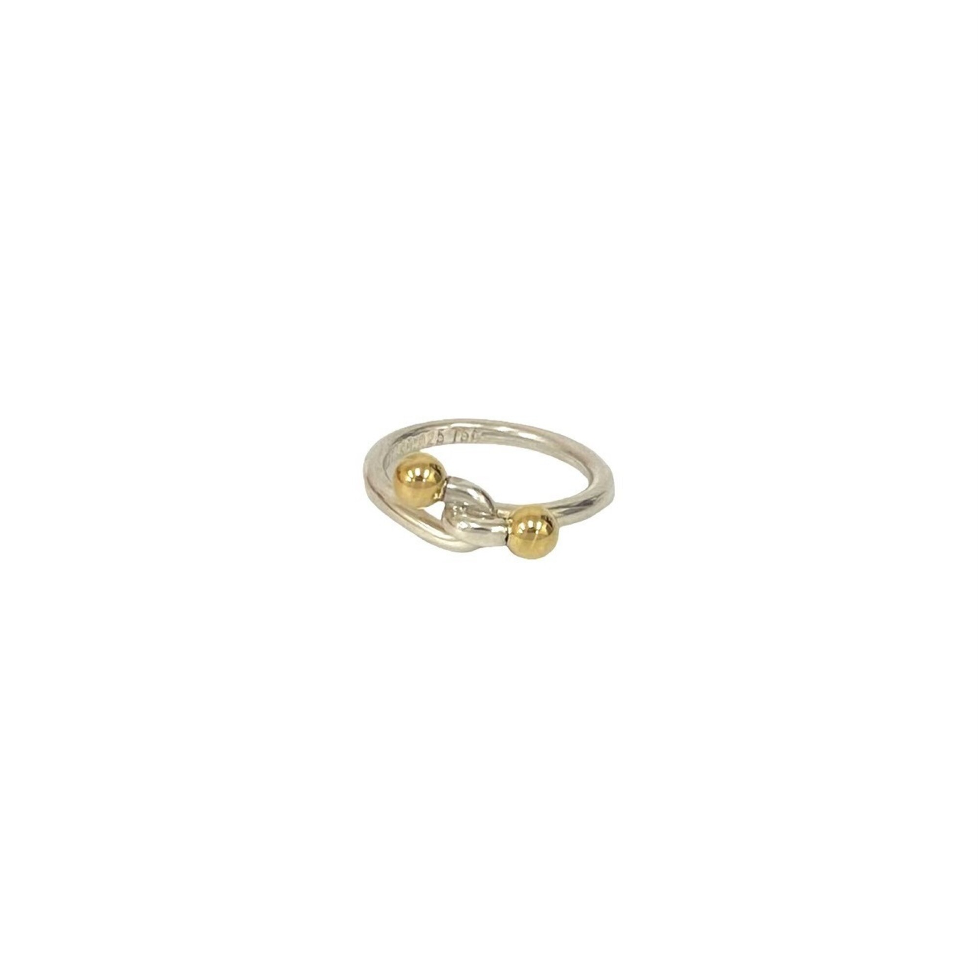 TIFFANY&Co. Tiffany Love Knot Sterling Silver 925 18K Gold Ring - Women\'s & Men\'s 28728