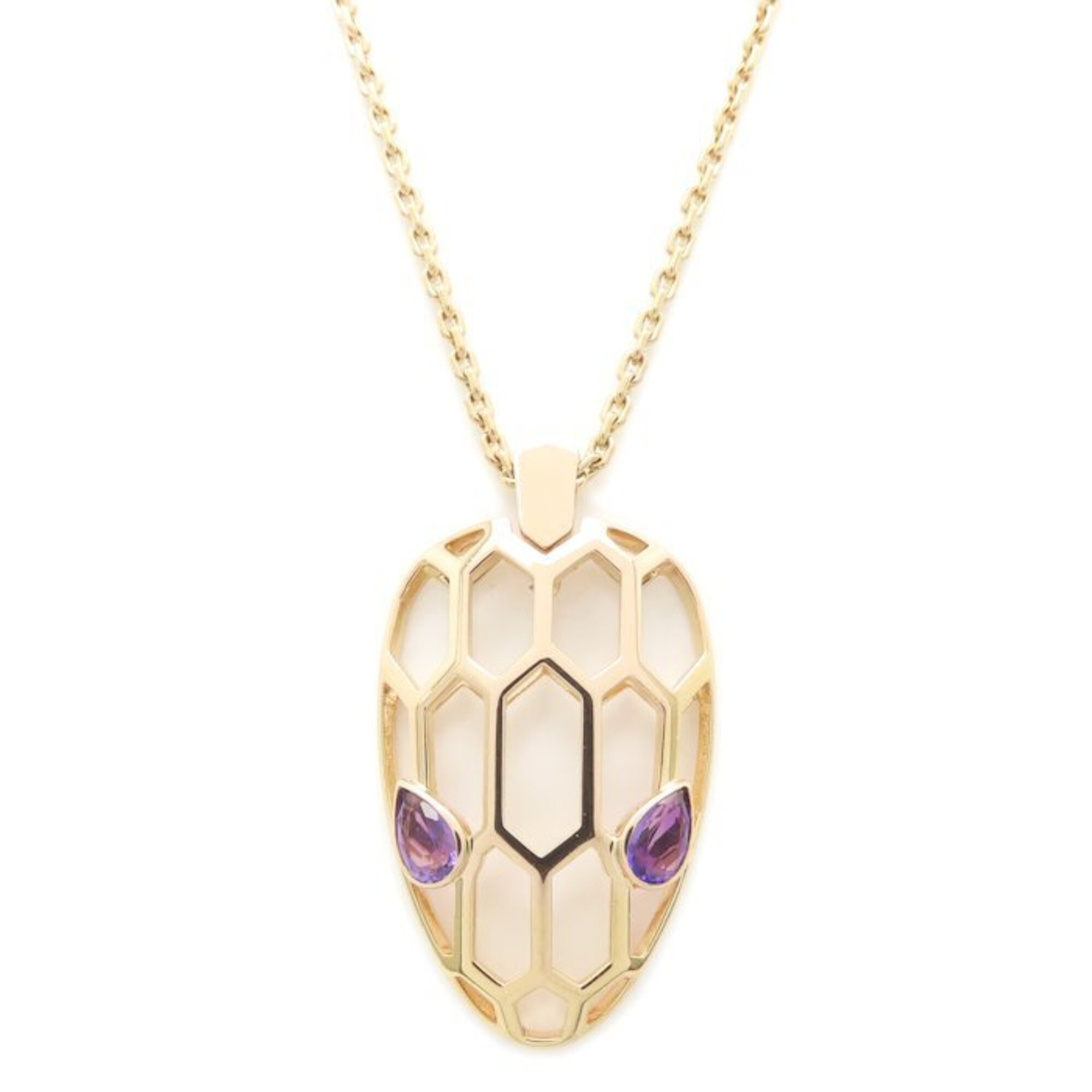 BVLGARI Serpenti Necklace, Amethyst, 18K Pink Gold, Women\'s, 295357