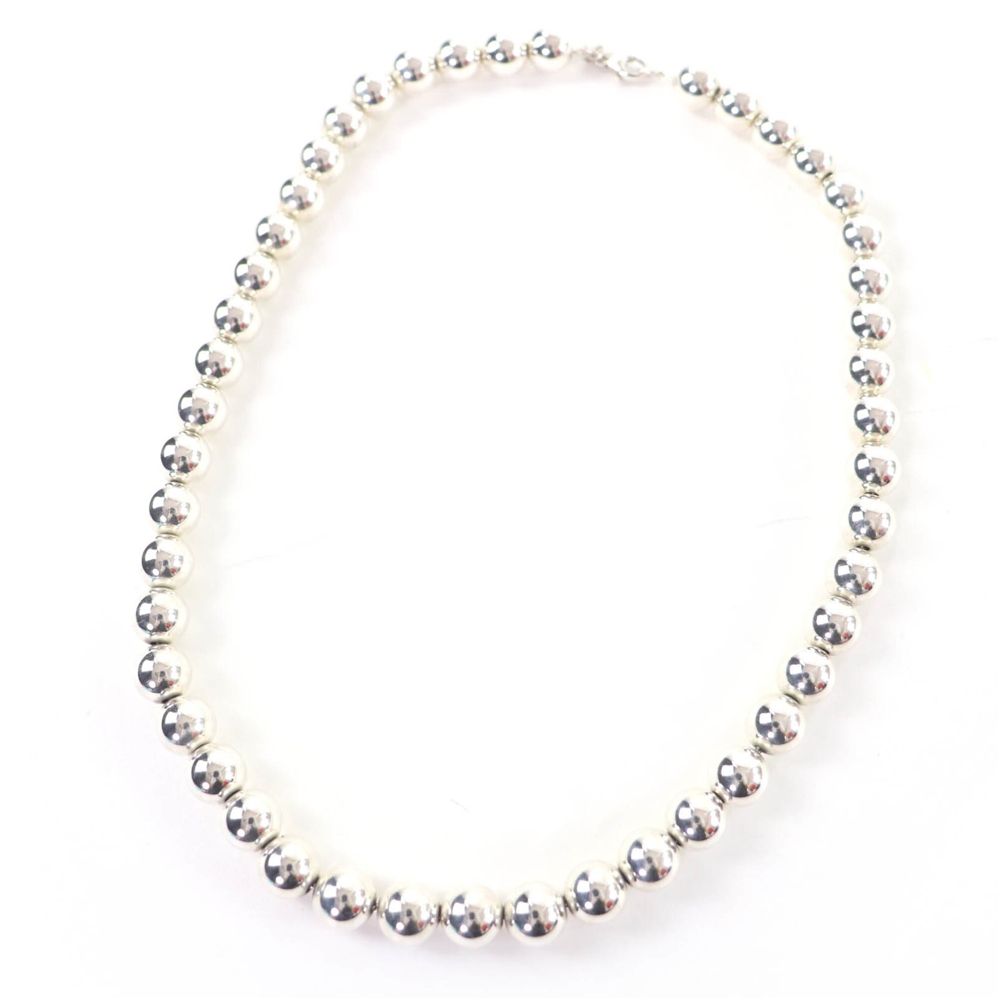 TIFFANY&Co. Tiffany HardWear Ball Necklace, AG925 Sterling Silver, with Box and Dust Bag, Weight: 44