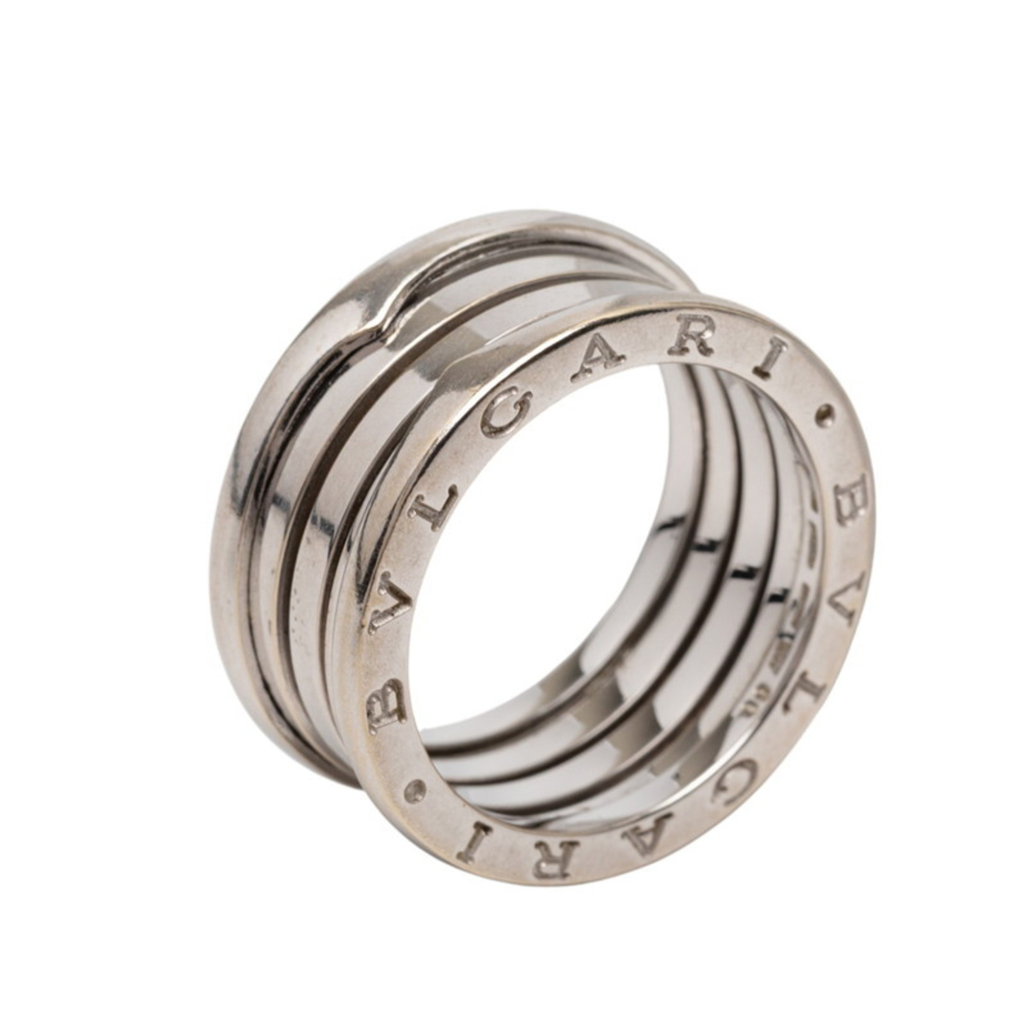 BVLGARI B.zero1 4-Band Ring #60 18K White Gold Men\'s