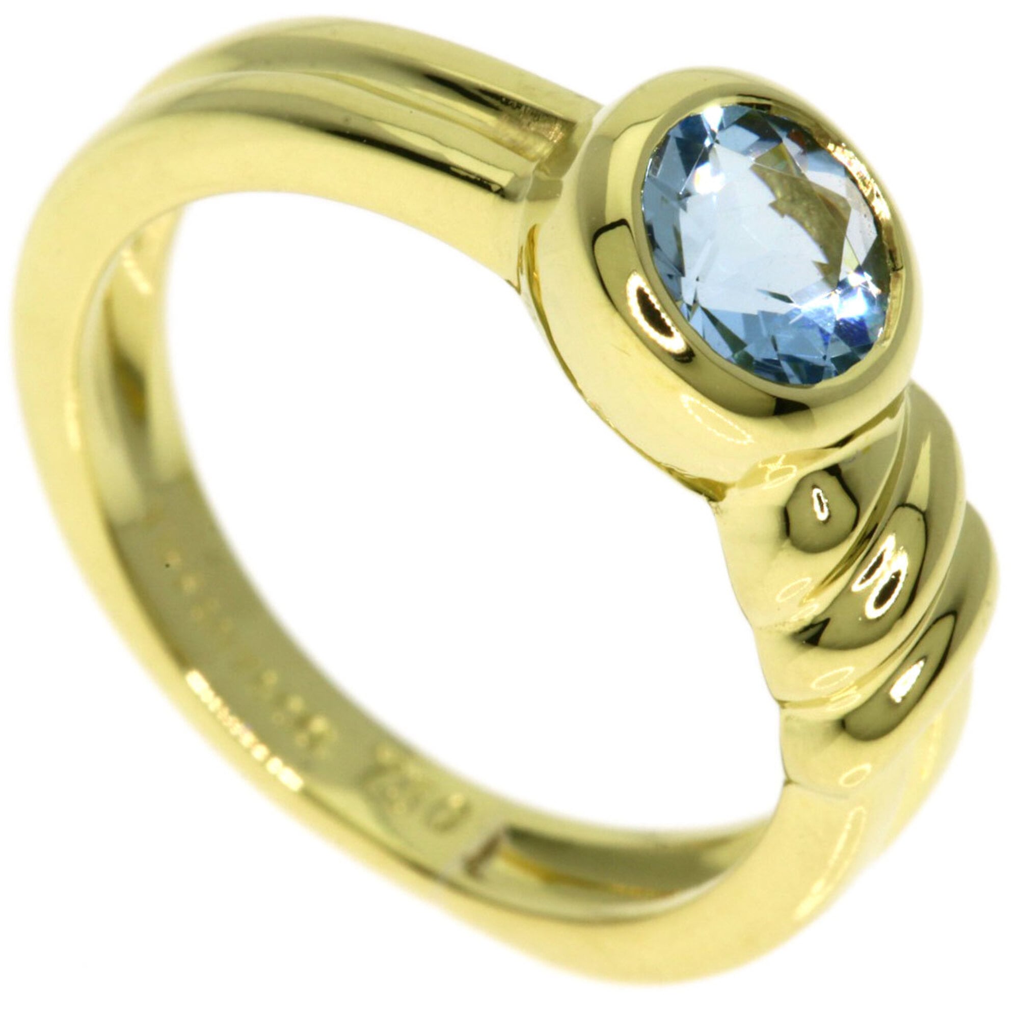 Tiffany & Co. Aquamarine Ring, 18K Yellow Gold, Women\'s.