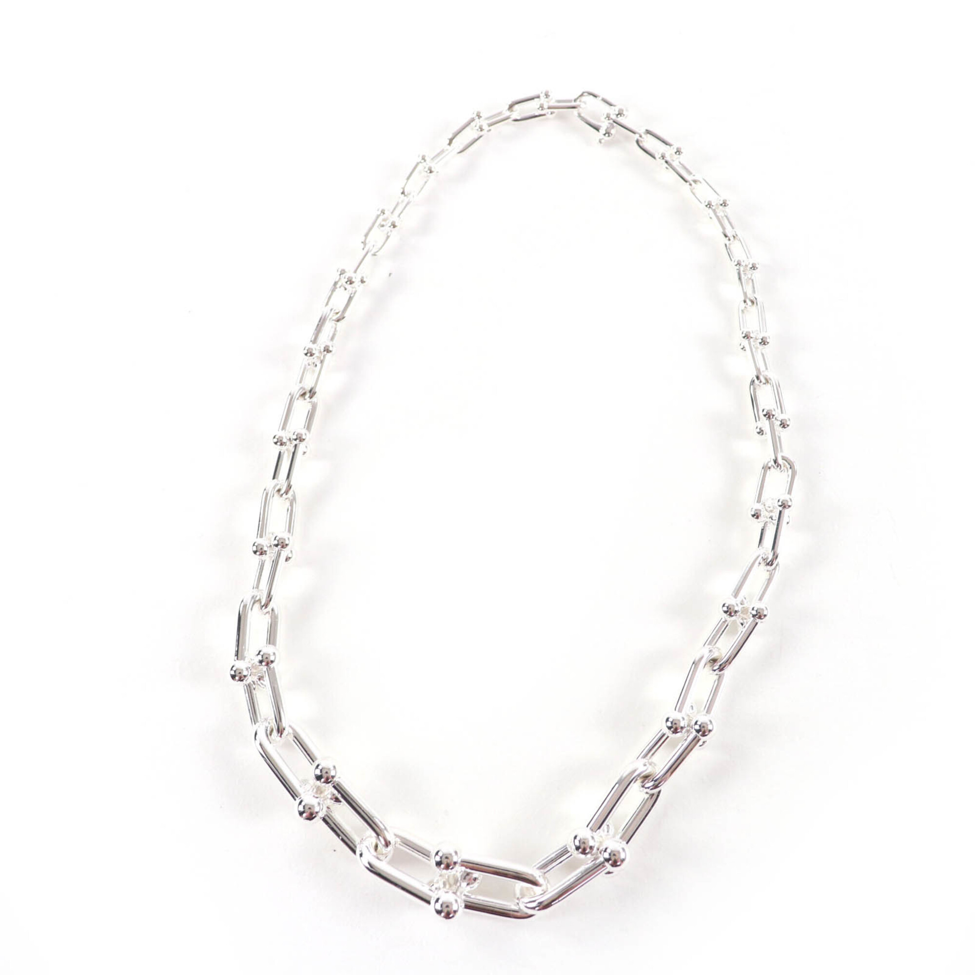 TIFFANY&Co. Tiffany HardWear Graduated Link Necklace, AG925 Sterling Silver, Weight 115g, Women\'s.