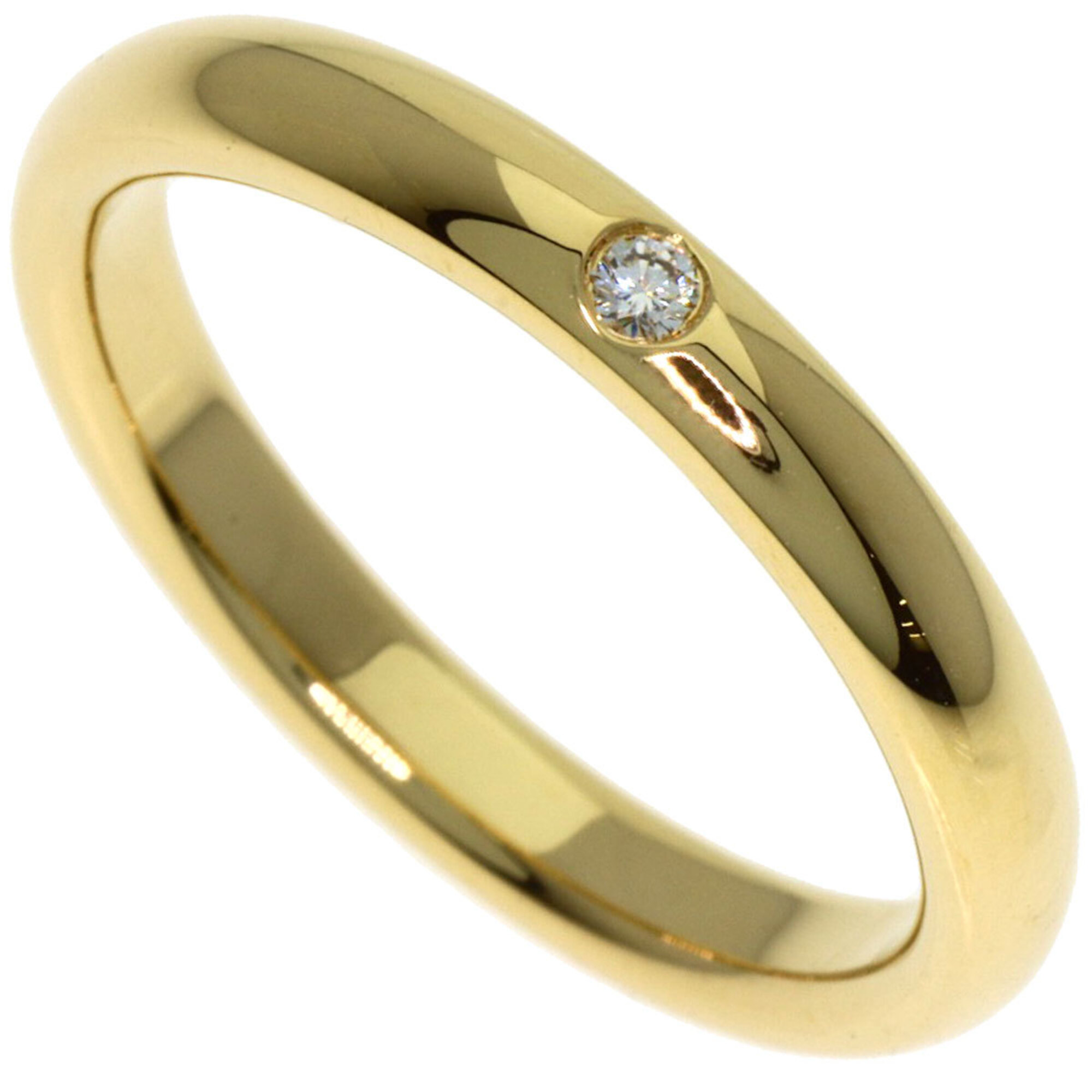 Tiffany & Co. Stacking Band 1P Diamond Ring, 18K Yellow Gold, Women\'s.