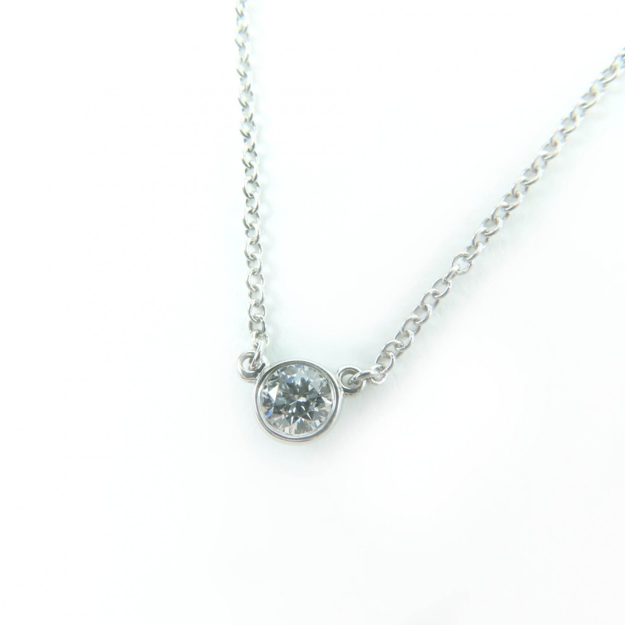 TIFFANY&Co. Tiffany & Co. Elsa Peretti Diamond by the Yard Single Pendant, PT950, Frame Diameter App