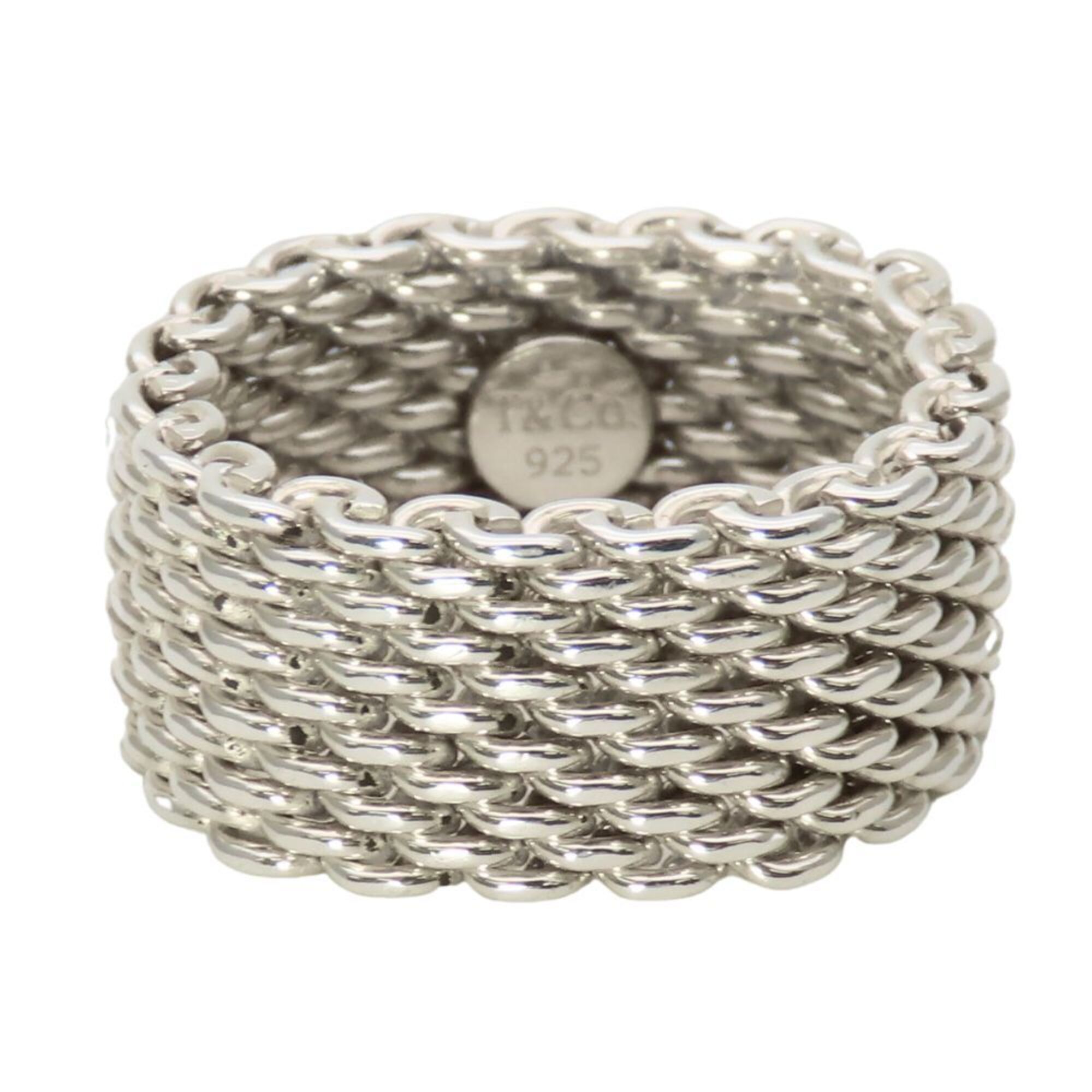 Tiffany & Co. Somerset Sterling Silver 925 Mesh Ring for Women