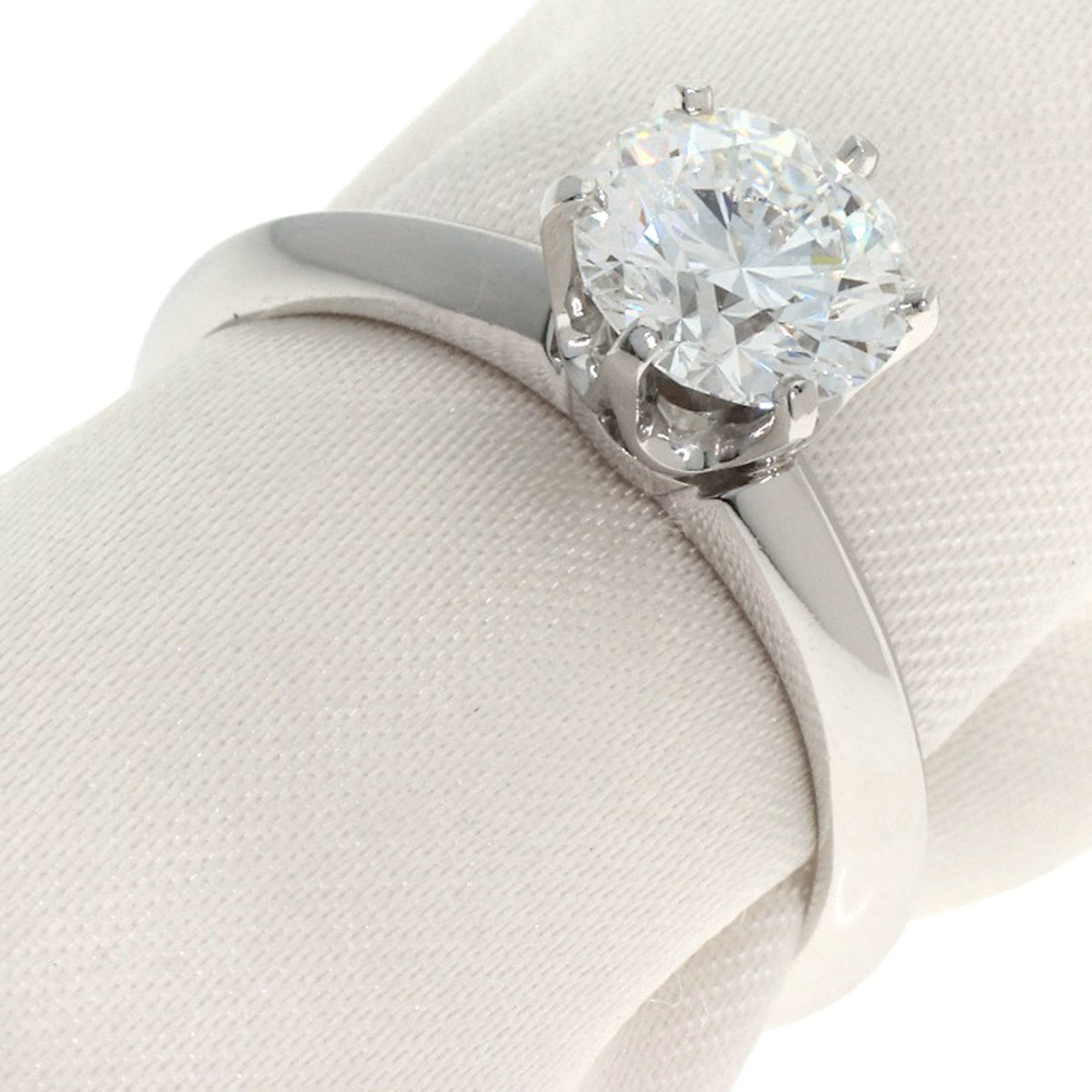 Tiffany & Co. Solitaire Diamond Ring, Platinum PT950, Women\'s.