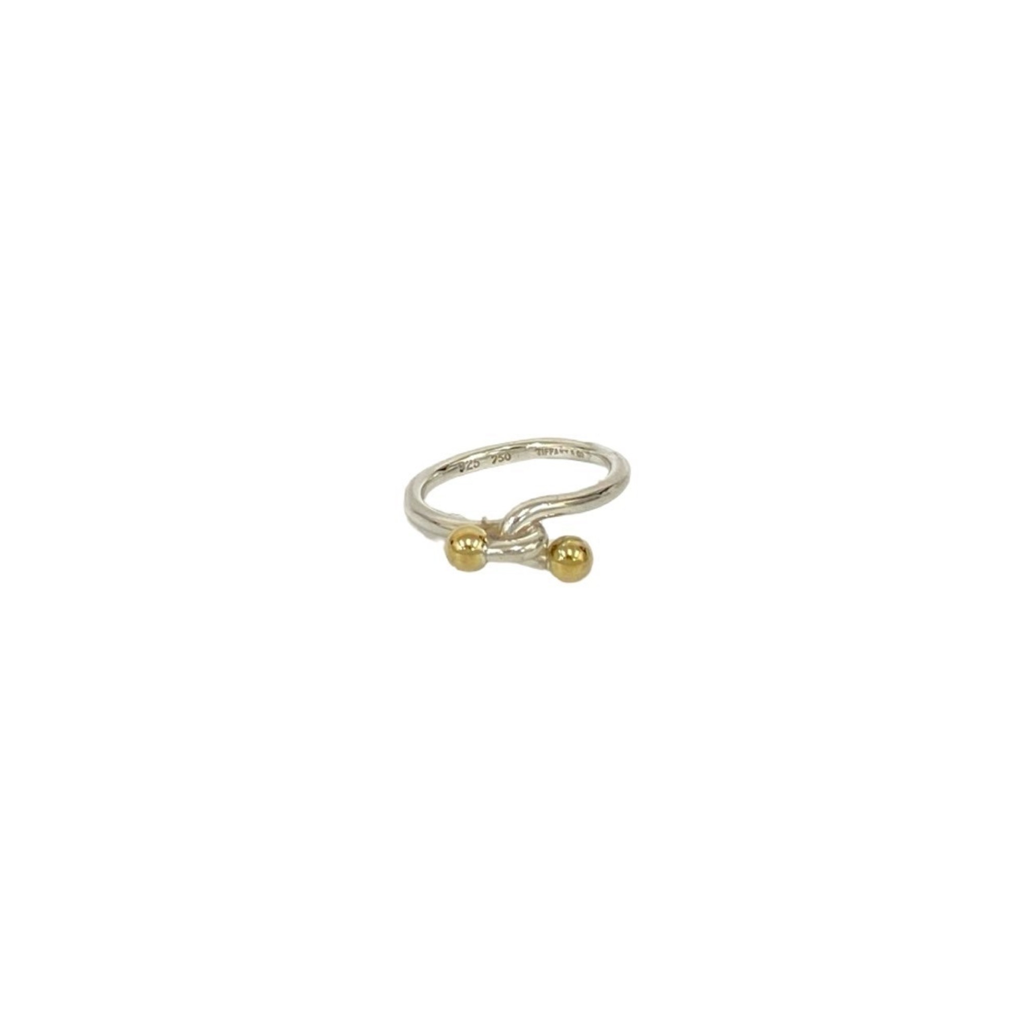 TIFFANY&Co. Tiffany Love Knot Ring, Sterling Silver 925 and 18K Yellow Gold, Size 9, 29259