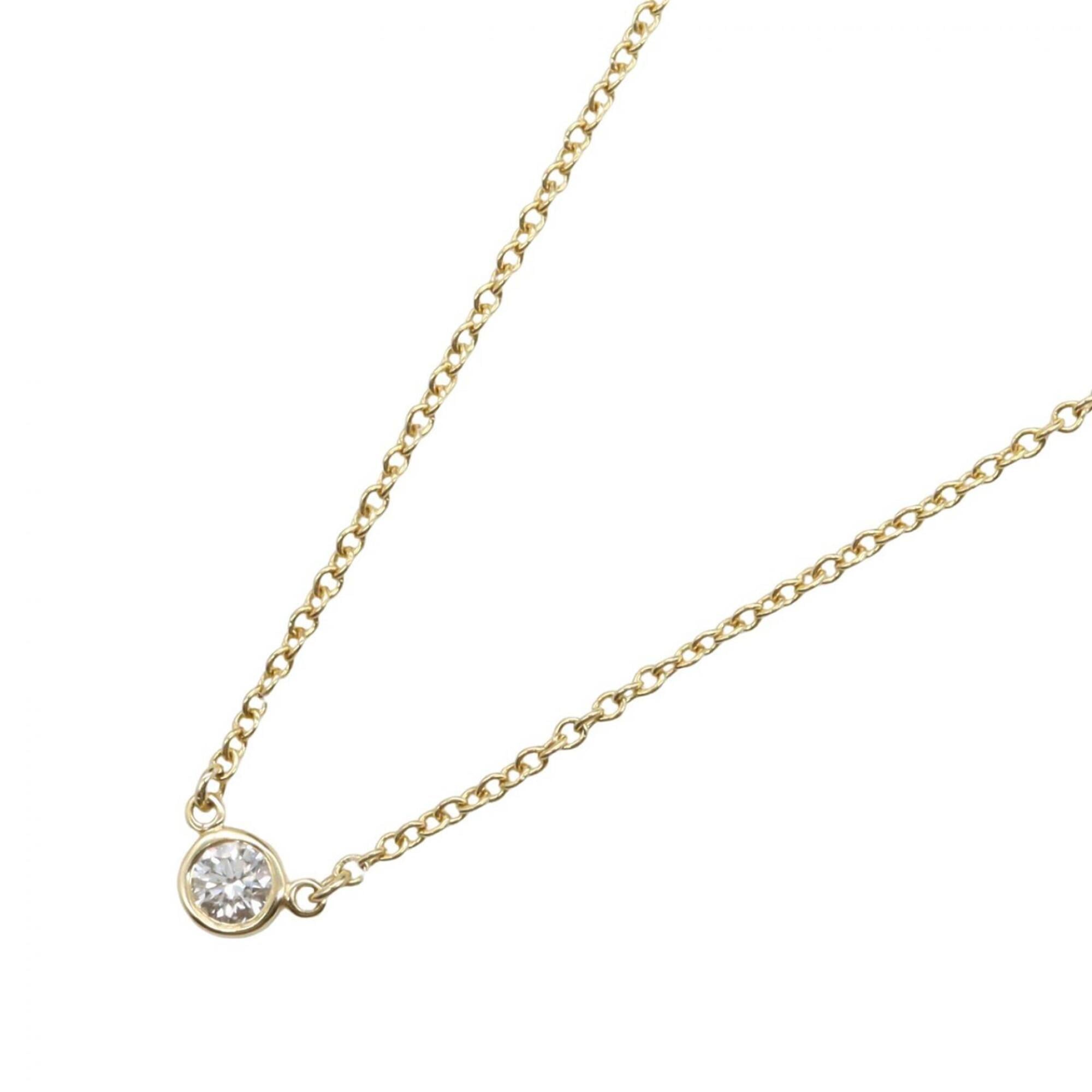 Tiffany & Co. By the Yard Necklace, 18K (Yellow Gold) Diamond Women\'s, Gold Tone, Clear Tone
