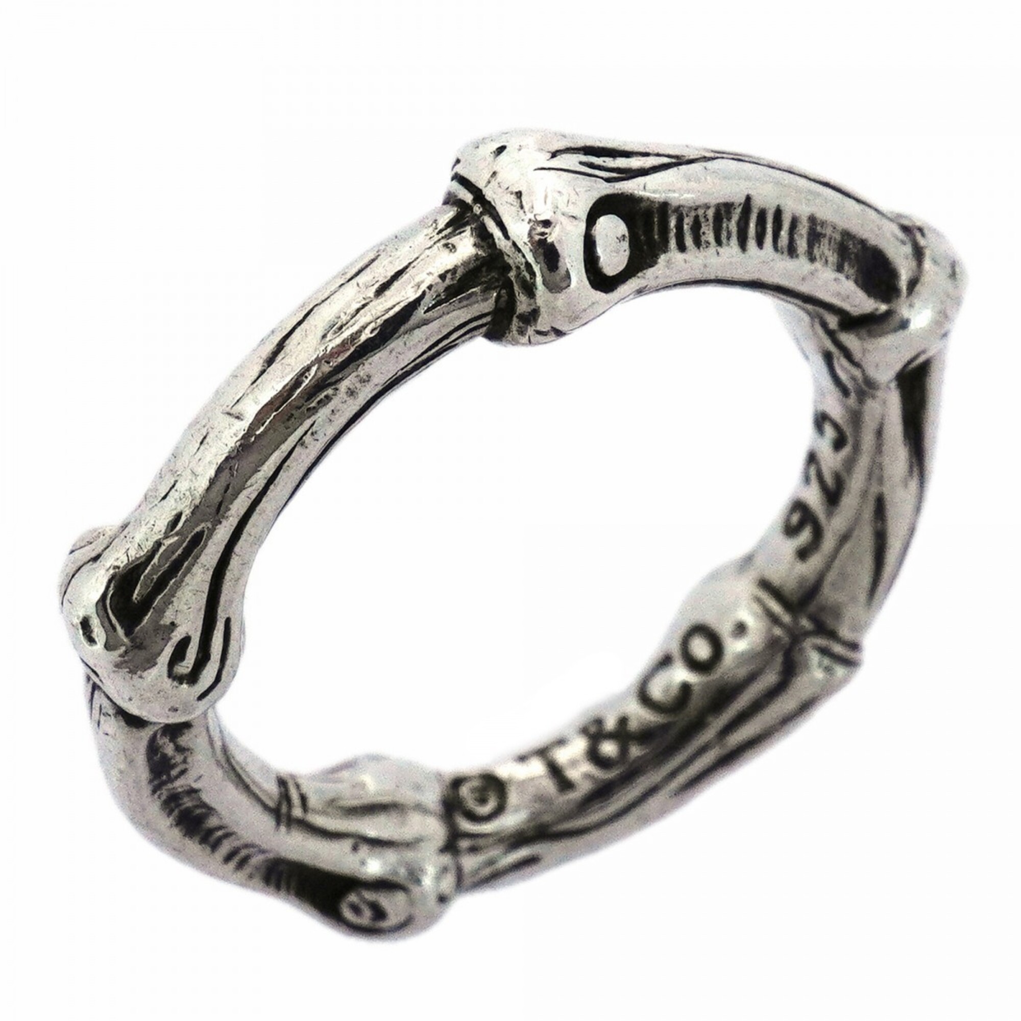 Tiffany & Co. Bamboo Ring, Sterling Silver 925, Size 10, Women\'s