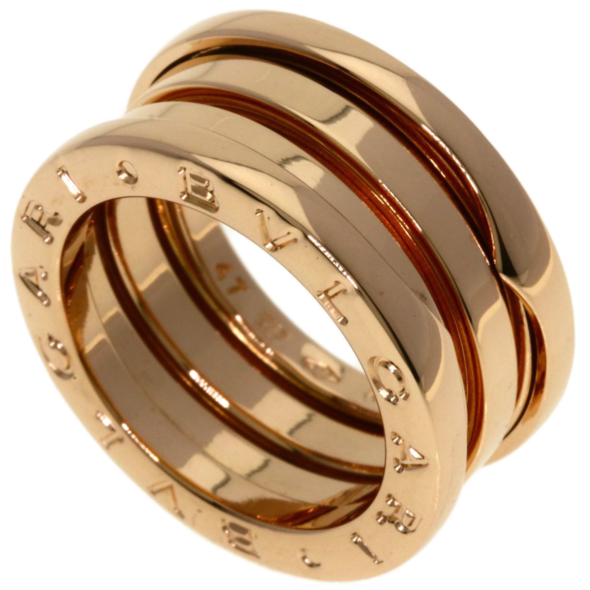 BVLGARI B-zero1 2-band ring #47, 18K pink gold, women\'s.