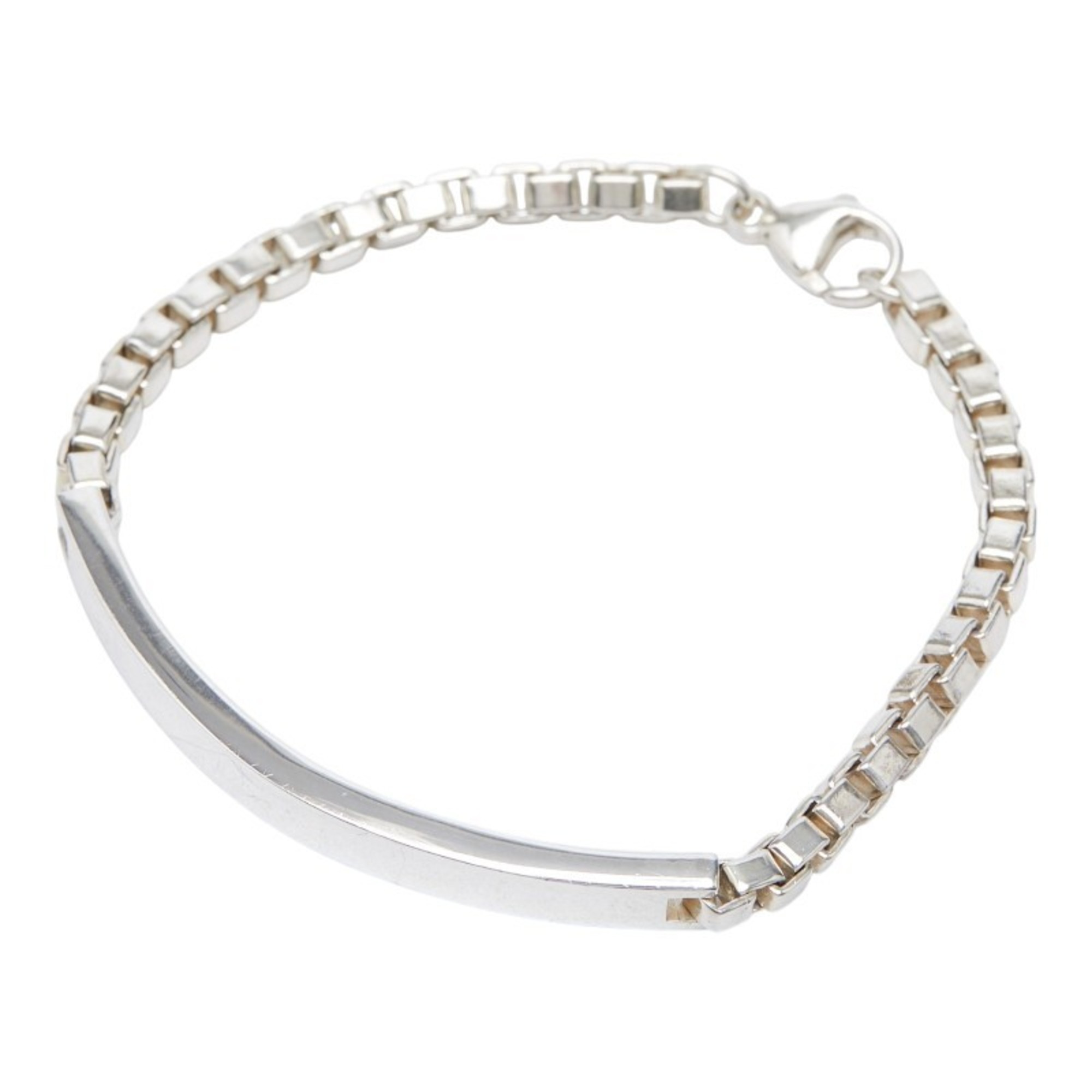 Tiffany & Co. Venetian Link ID Bracelet in 925 Sterling Silver for Women.
