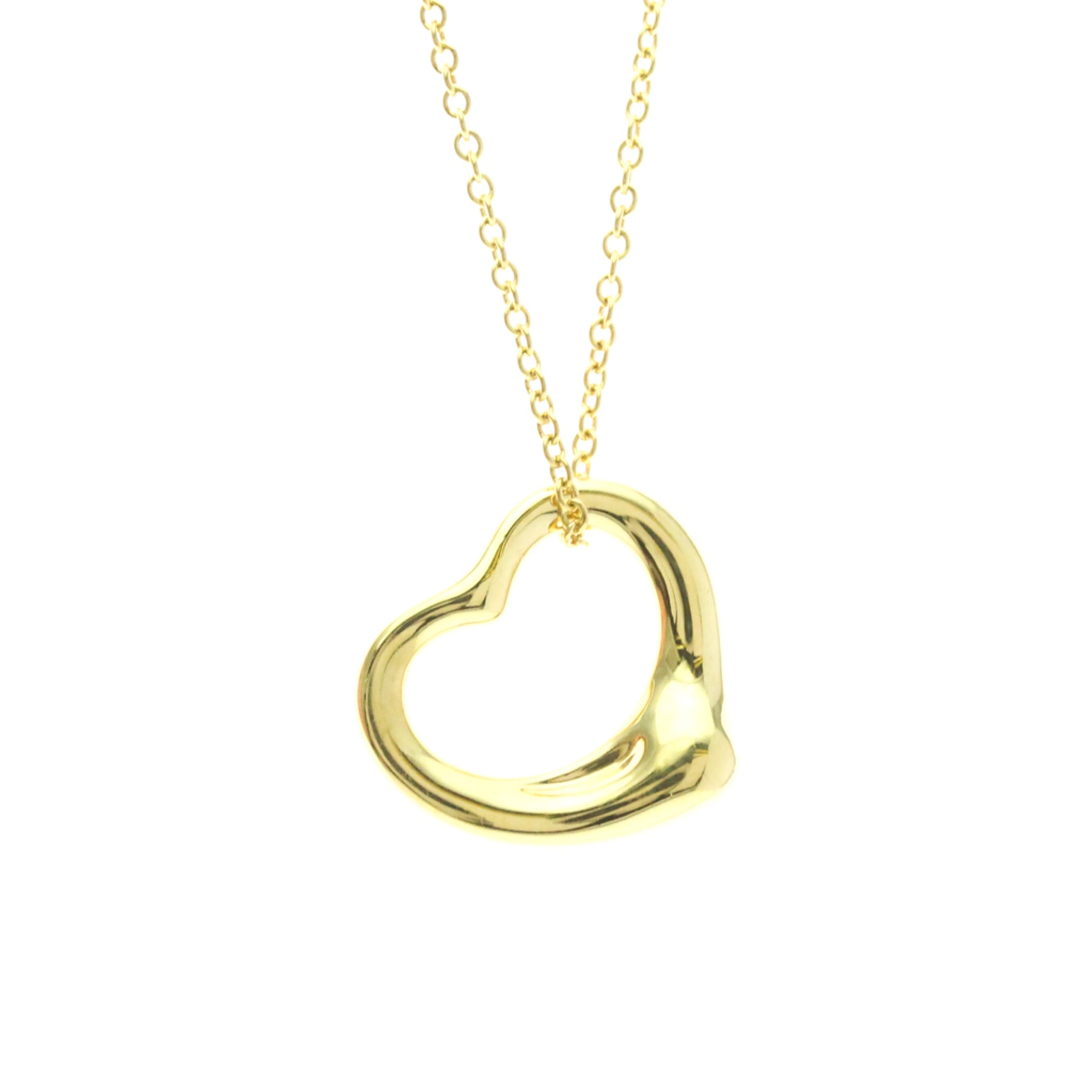 Tiffany Open Heart Yellow Gold (18K) No Stone Women,Men Fashion Pendant Necklace (Gold)
