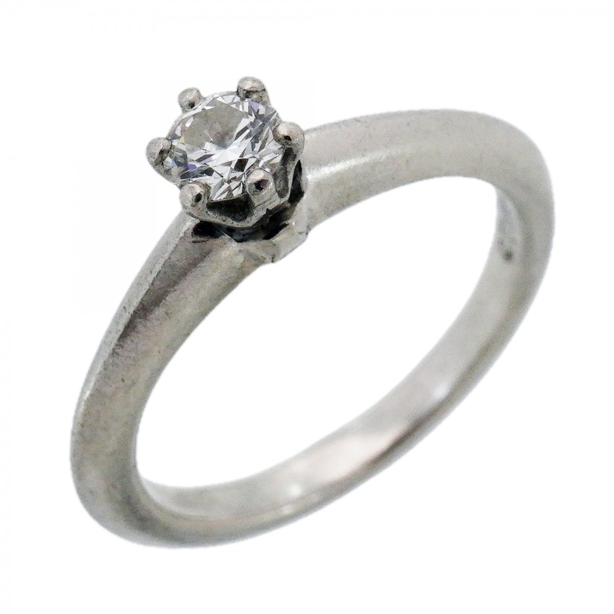 Tiffany & Co. Solitaire Ring, 1PD (One Diamond), Pt950 Platinum, 0.21ct Diamond, Size 8.5 (Women\'s)