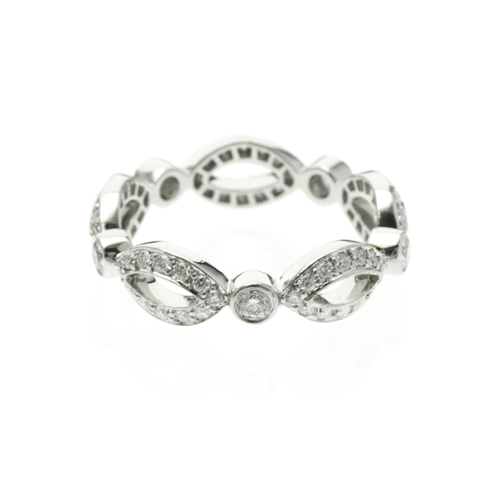 Tiffany Open Marquise Ring With Diamonds Platinum Fashion Diamond Band Ring Silver