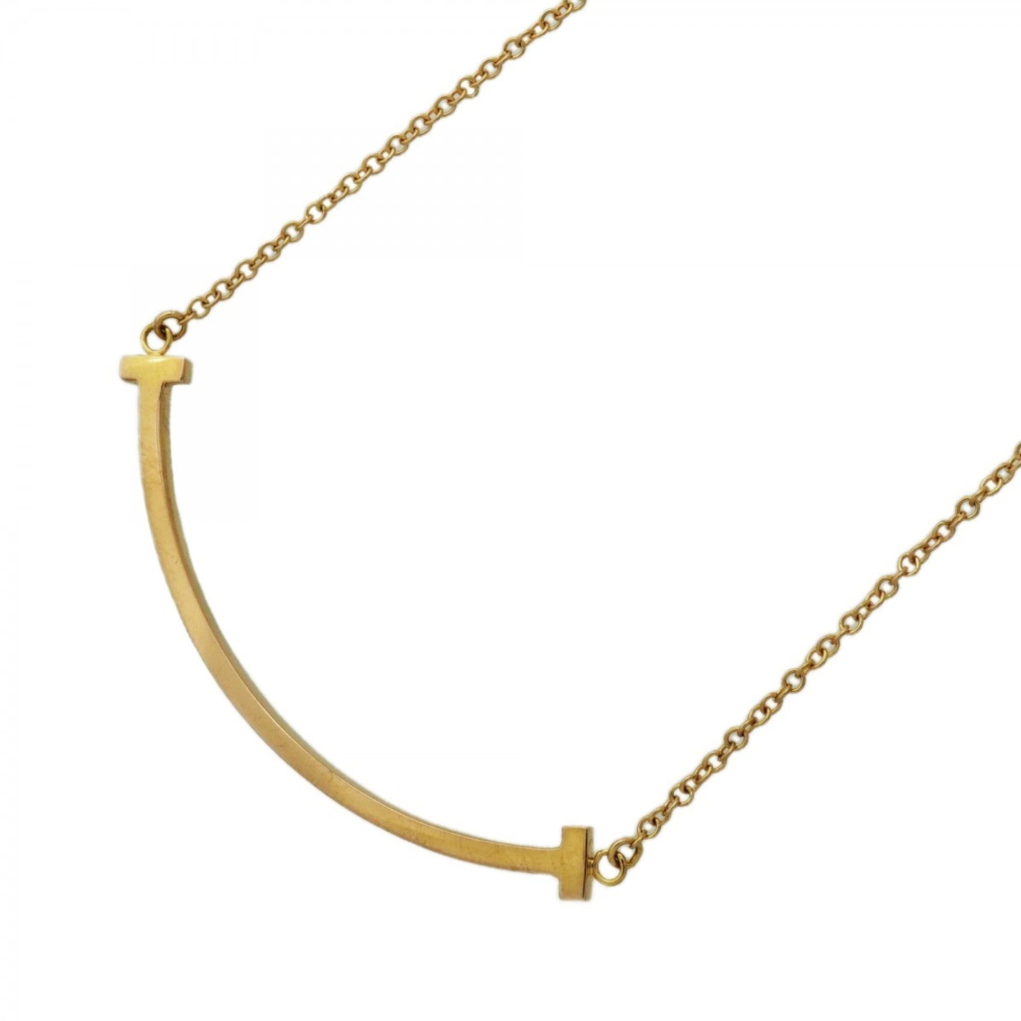 Tiffany & Co. T Smile Small Necklace, 18K Pink Gold, Women\'s