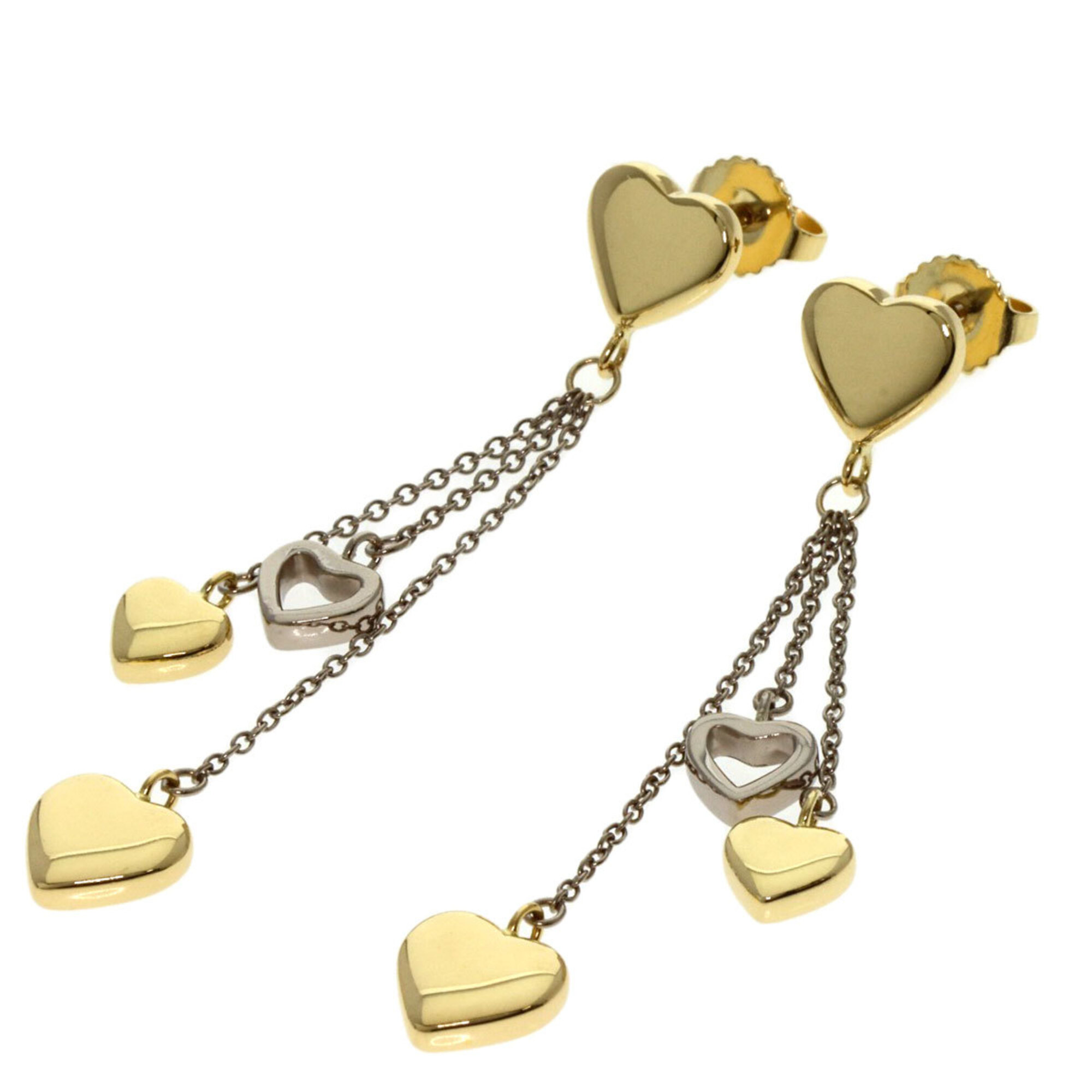 Tiffany & Co. Heart Drop Earrings, 18K Yellow Gold/18KWG, Women\'s.