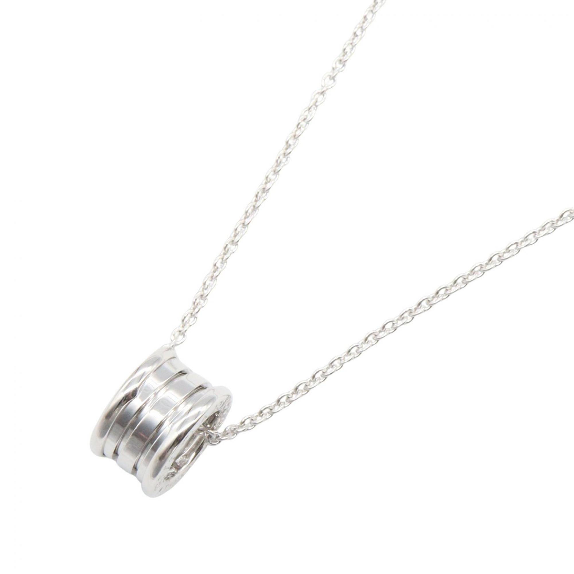 Bvlgari Bulgari B-zero1 necklace, 18K white gold (18KWG), men\'s and women\'s, silver-toned.