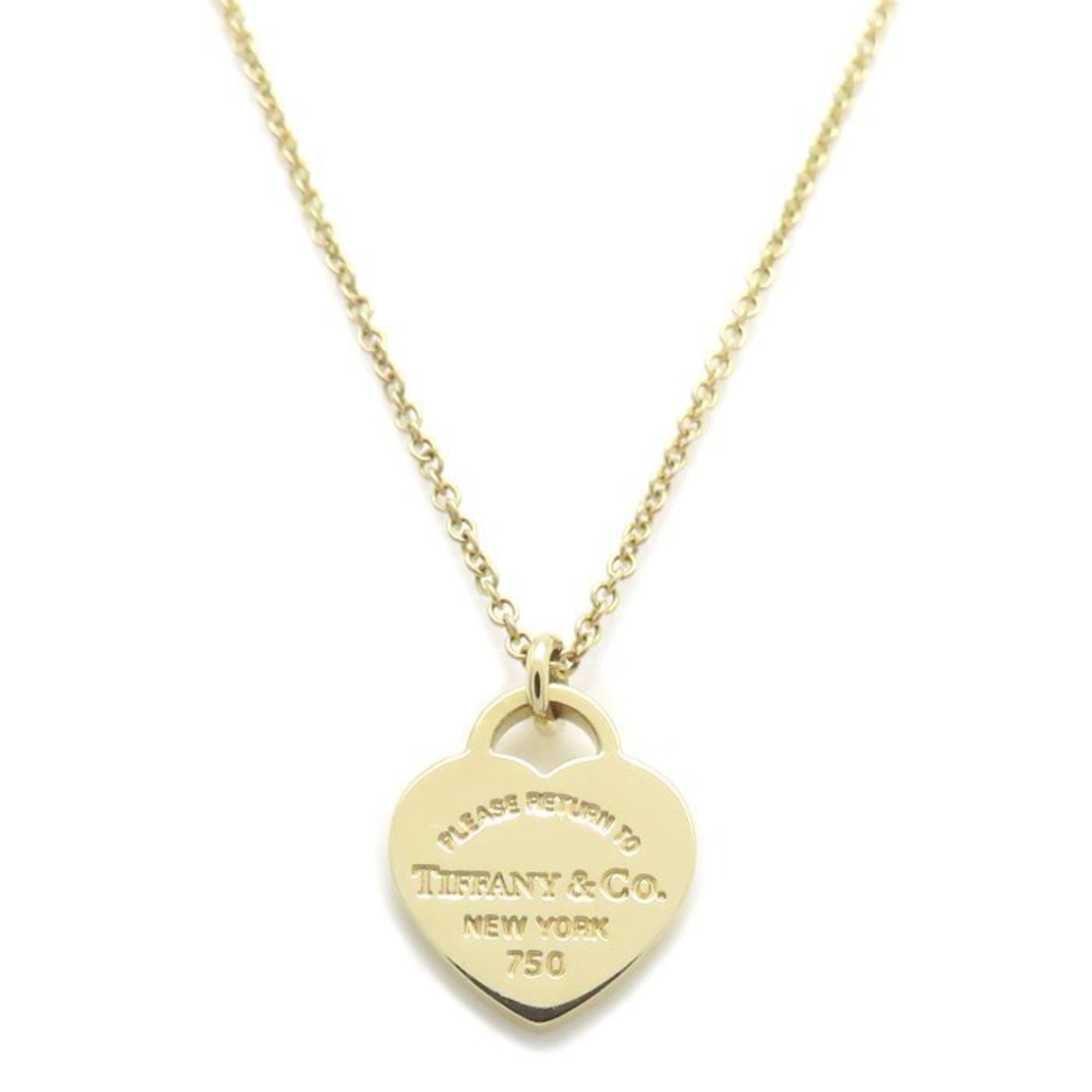 TIFFANY&Co. Tiffany & Co. Return to Heart Tag Necklace 18K Yellow Gold Women\'s 295274