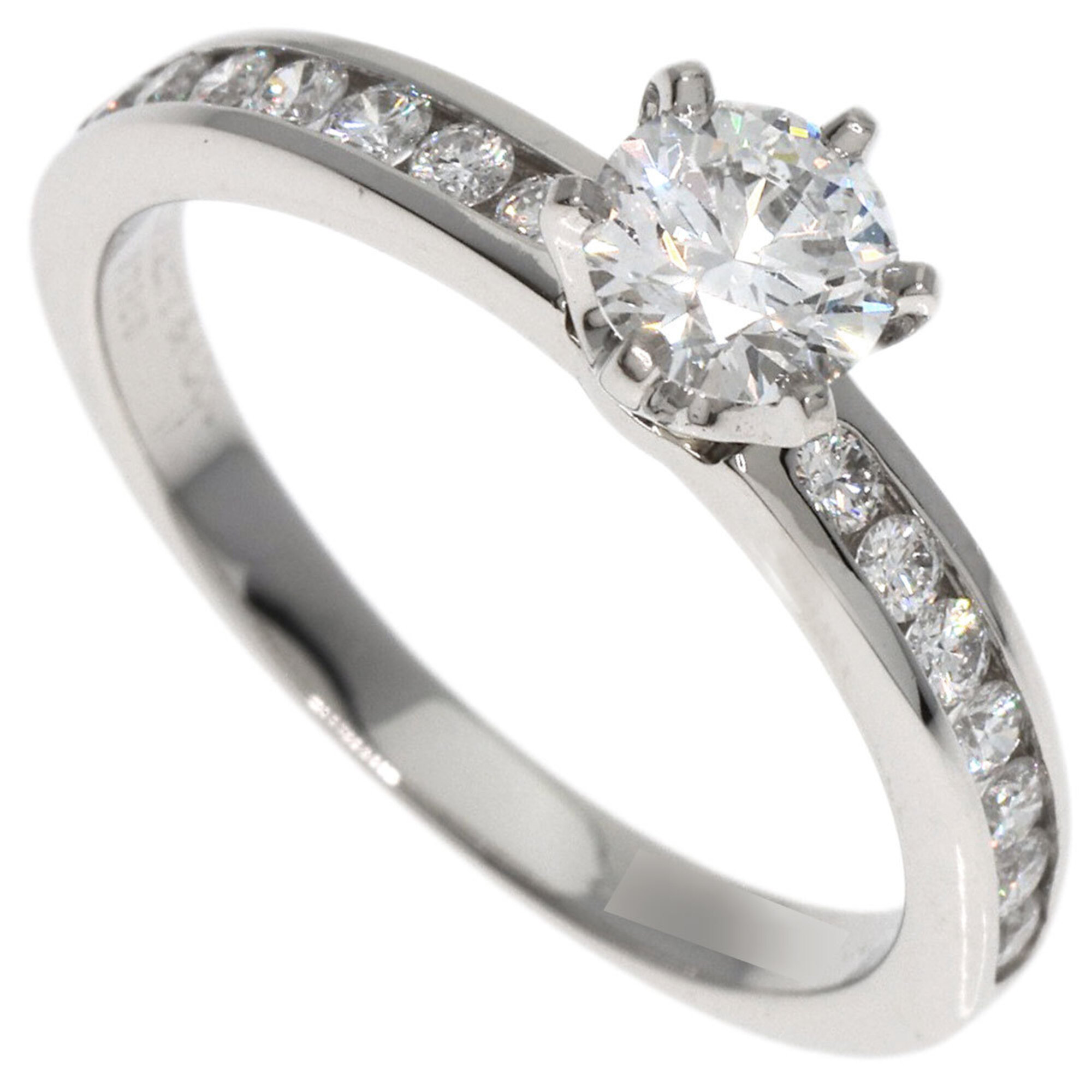 Tiffany & Co. Channel Setting Diamond Ring, Platinum PT950, Women\'s.