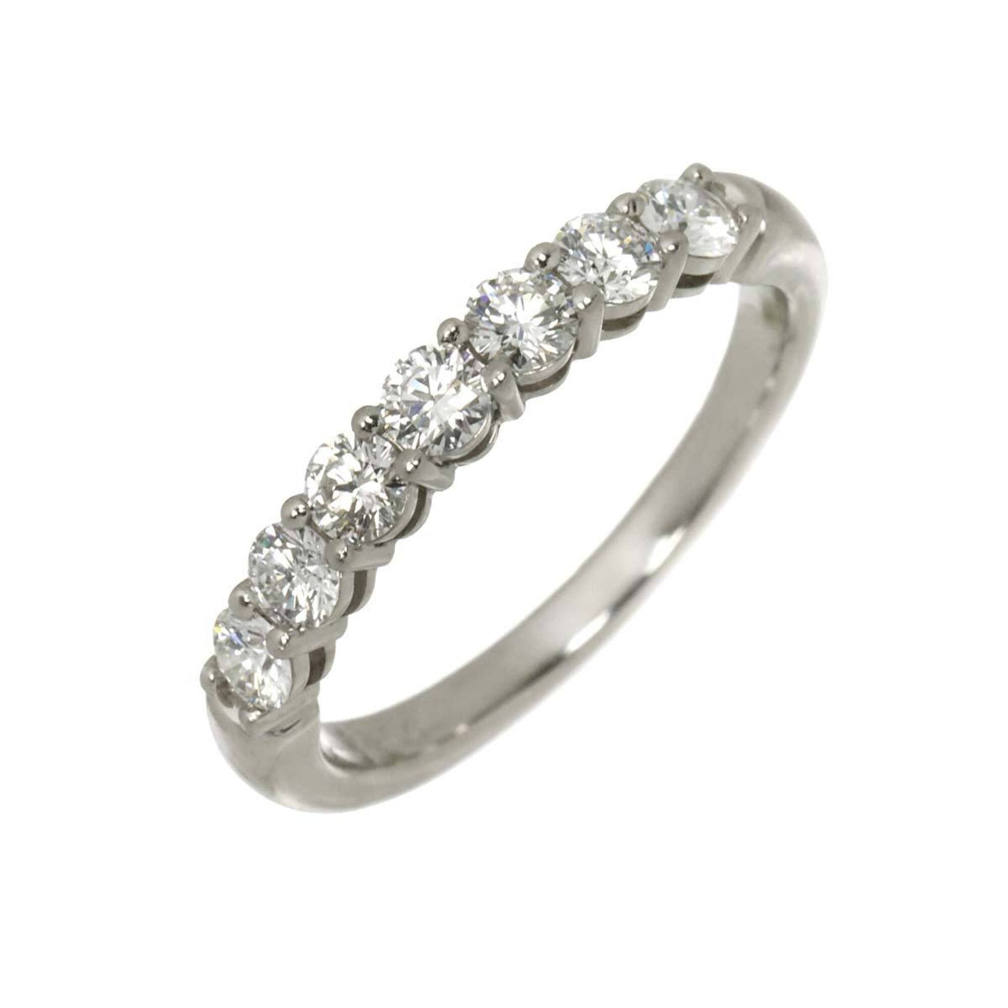 Tiffany & Co. Forever 1 Ring, 3mm wide, half-diamond, platinum ring, embroidered design.