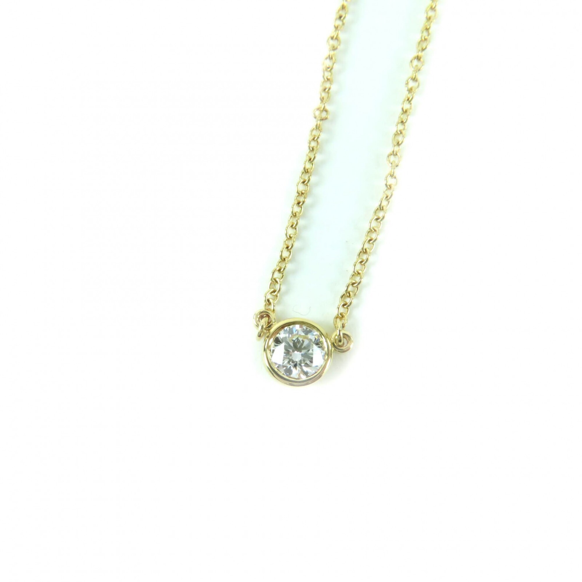 TIFFANY&Co. Tiffany & Co. Elsa Peretti 750 (YG) By the Yard 1P Diamond Necklace, 0.22ct Diamond, G V