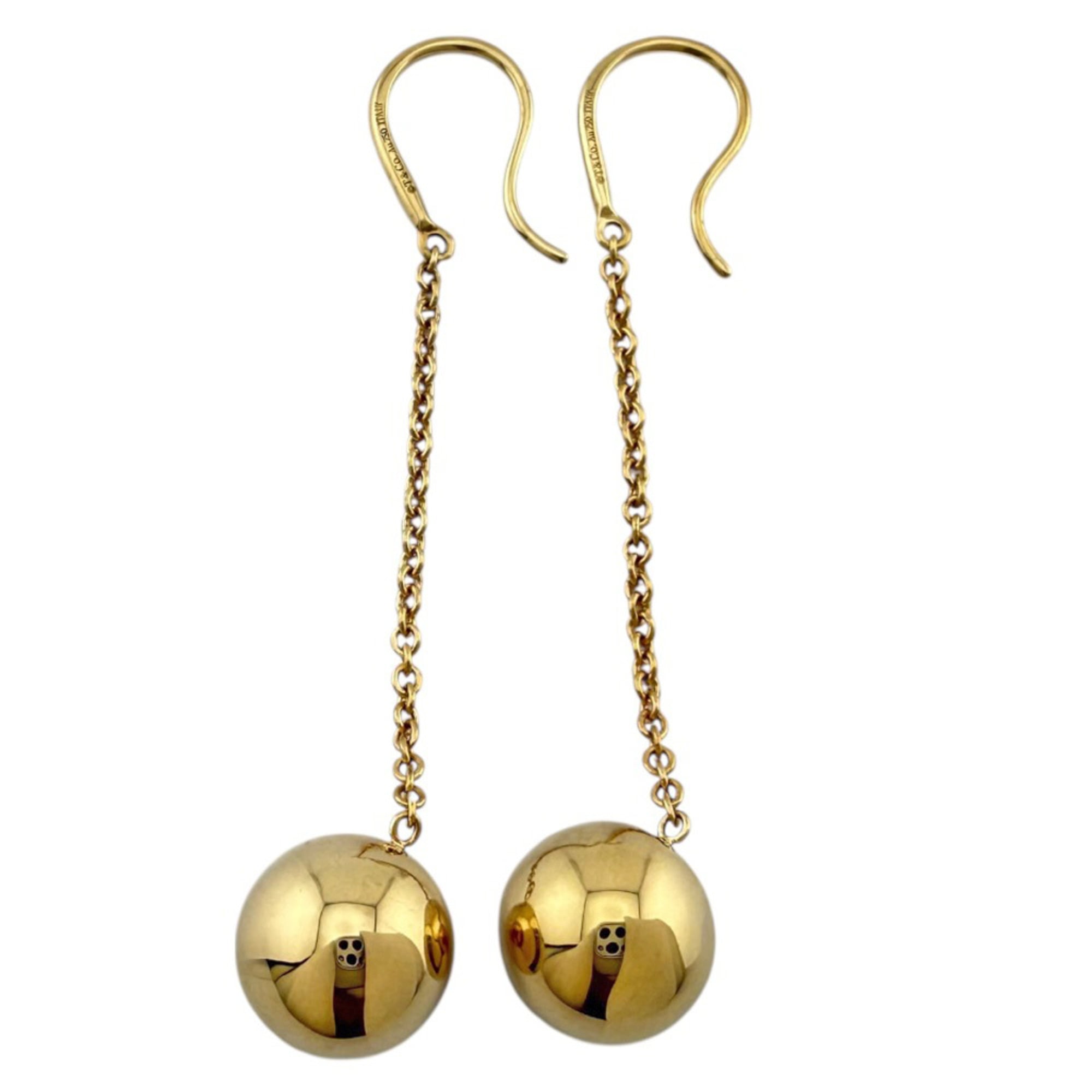 Tiffany & Co. HardWear Ball Earrings, 18k Gold, Women\'s, Pre-owned.
