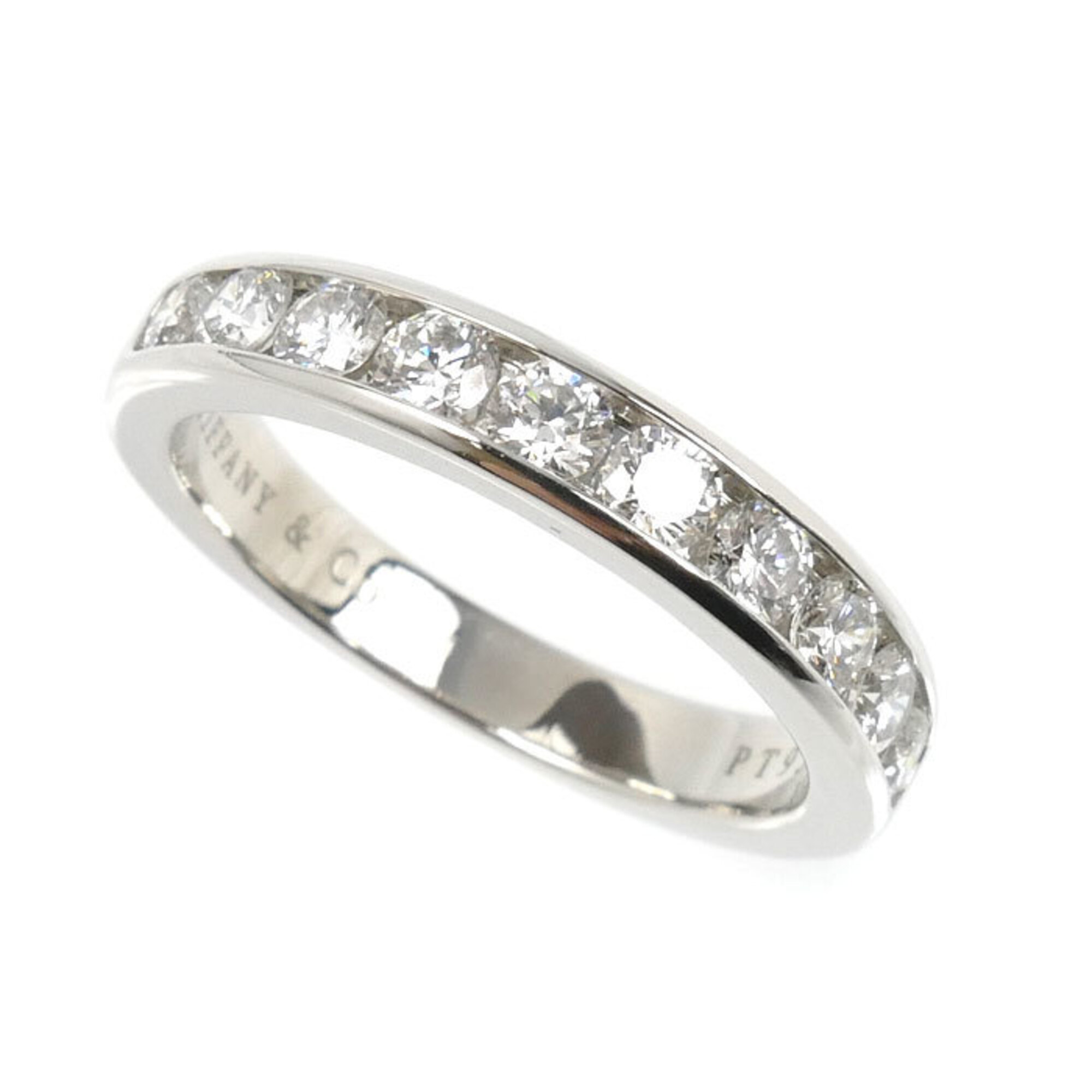 TIFFANY&Co. Tiffany & Co. Pt950 Platinum Half Eternity Ring with Diamonds, 7.7g, Women\'s