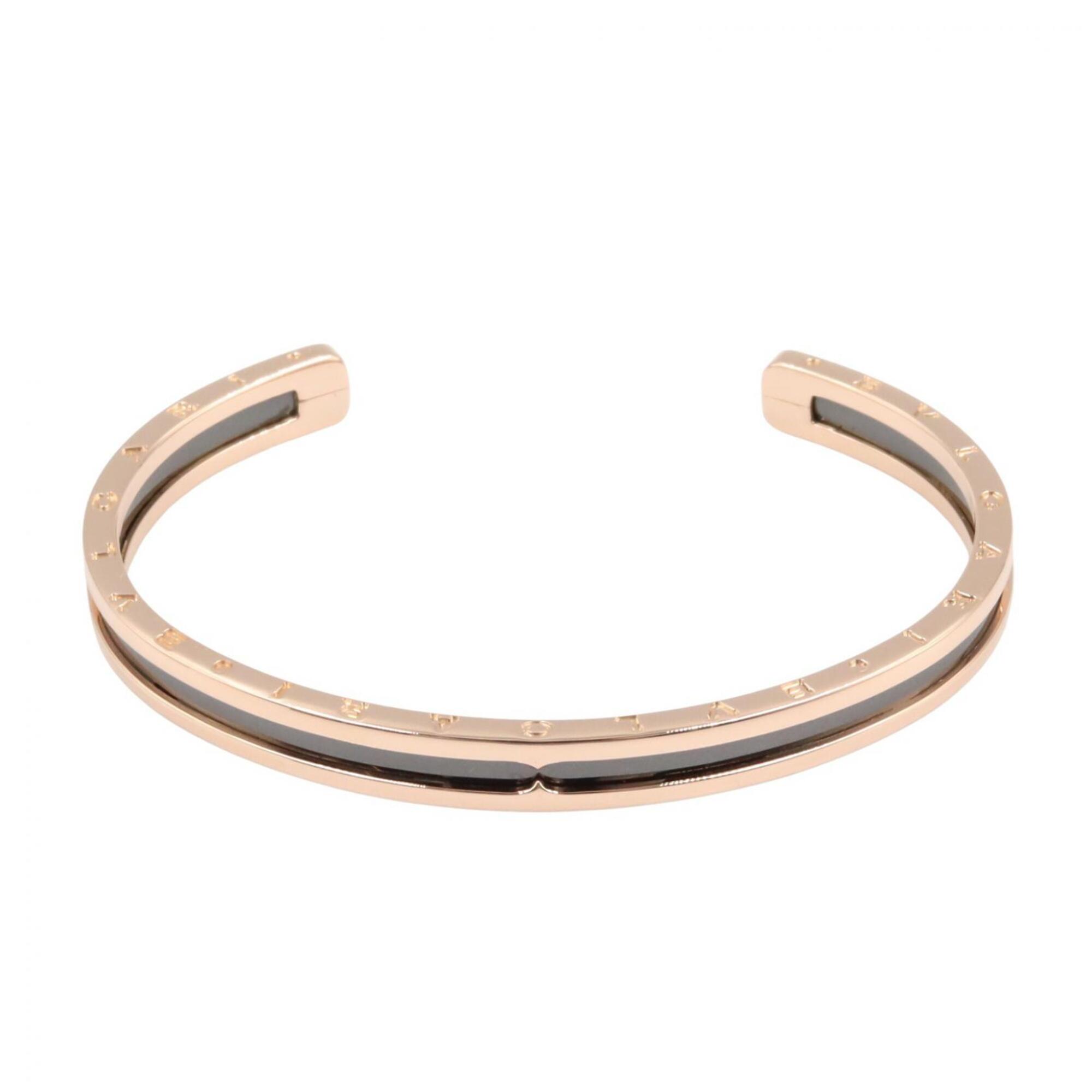 Bvlgari Bulgari B-zero1 Bracelet, Ceramic 18KPG (Pink Gold), Ceramic, Men\'s/Women\'s, Gold/Black To