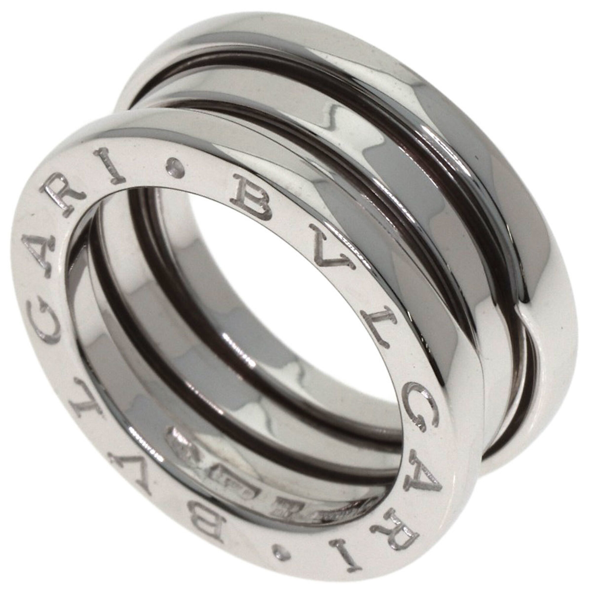 BVLGARI B-zero1 2-band ring #49, 18K white gold, women\'s.