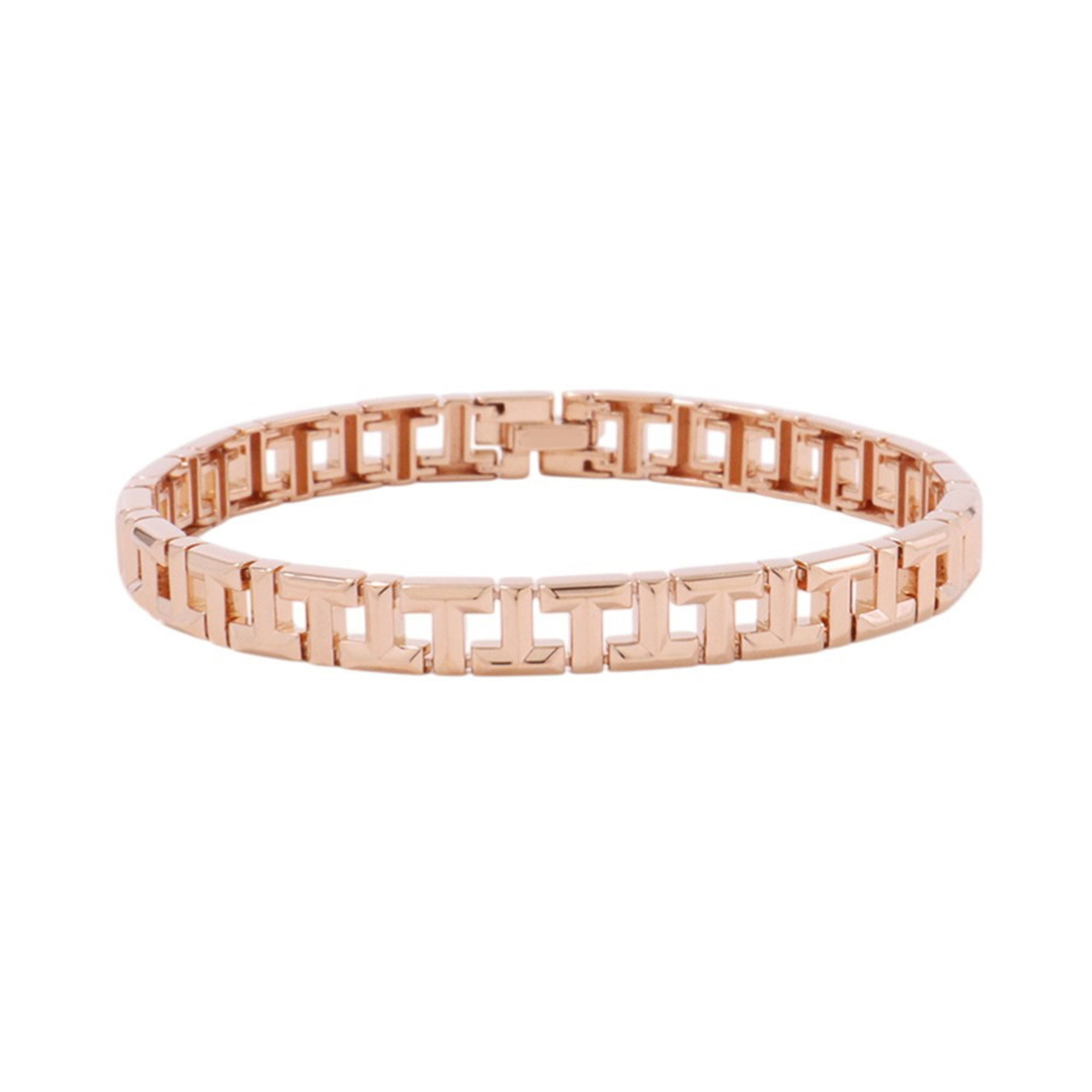 Tiffany & Co. T True Narrow Extra Large Bracelet in 18K Pink Gold.