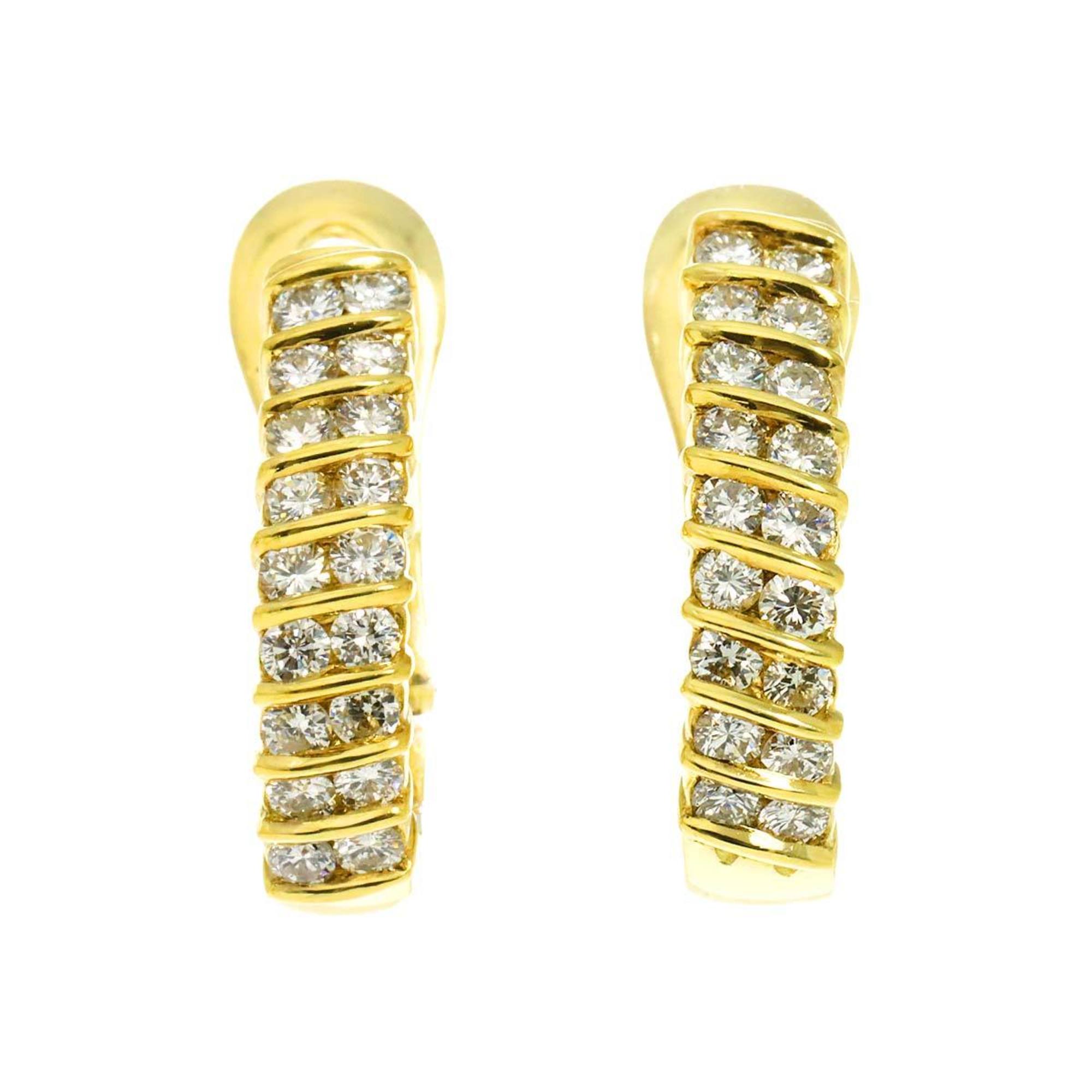 Tiffany & Co. Diamond Earrings, 18K Yellow Gold (750), Clip-on.